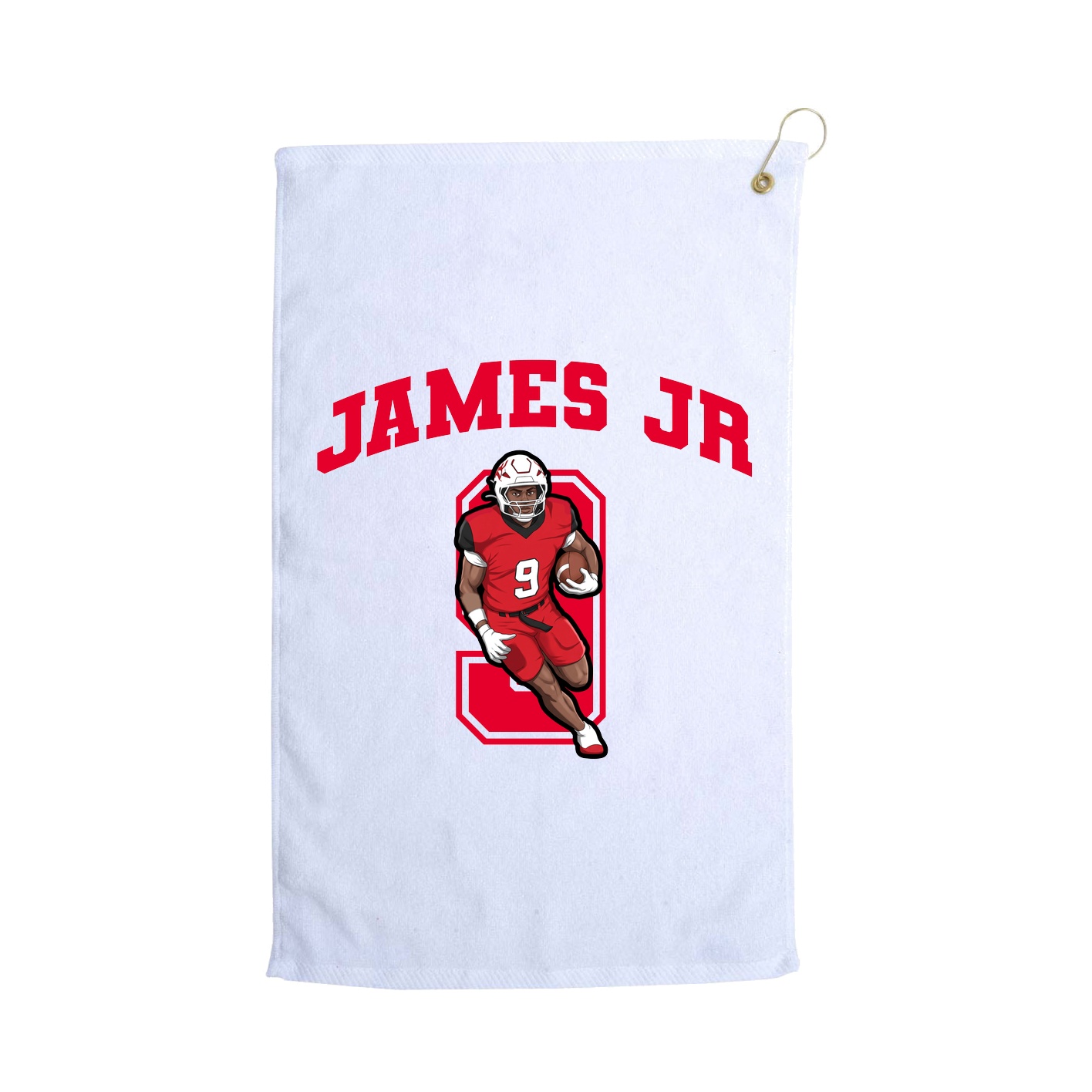 Golf Towel — Number in White
