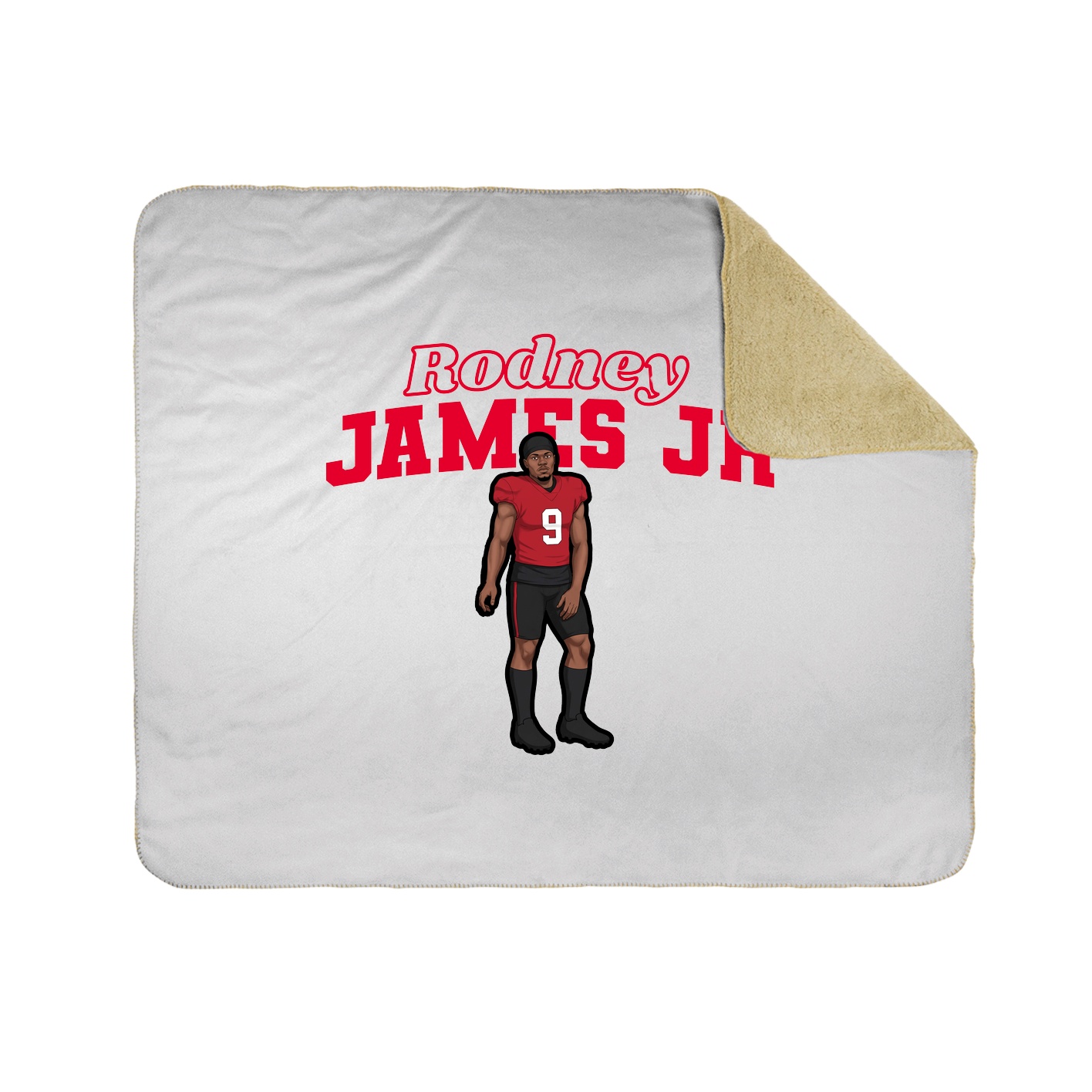 Throw Blanket — Name Arch in White