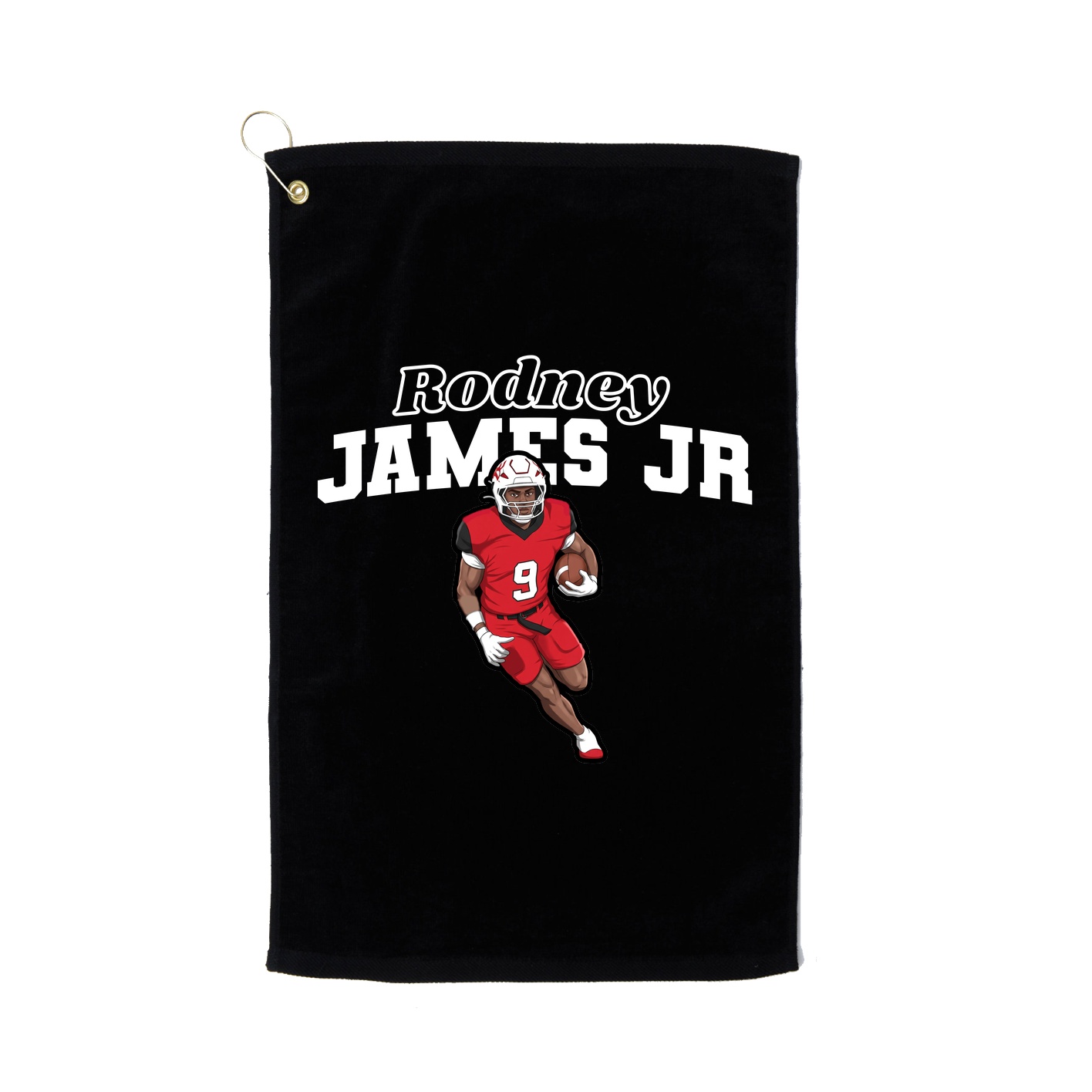 Golf Towel — Name Arch in Black