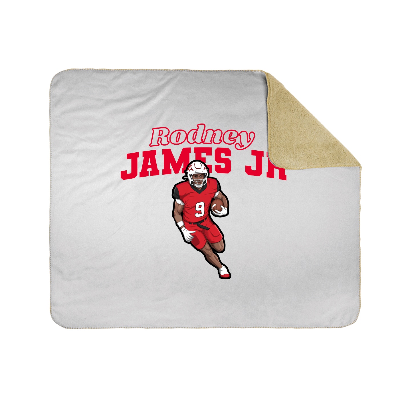 Throw Blanket — Name Arch in White
