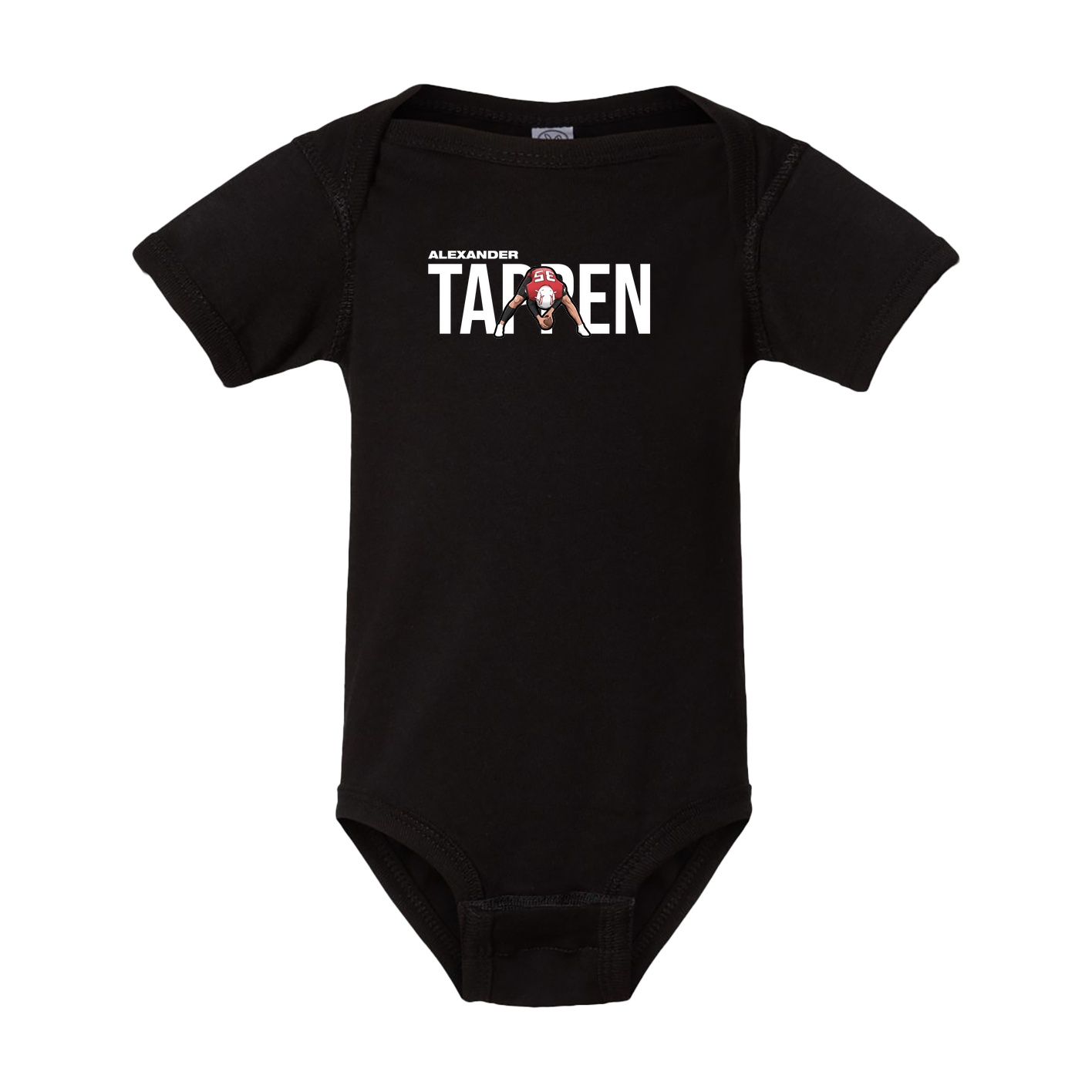 Baby Onesie — Player Name in Black
