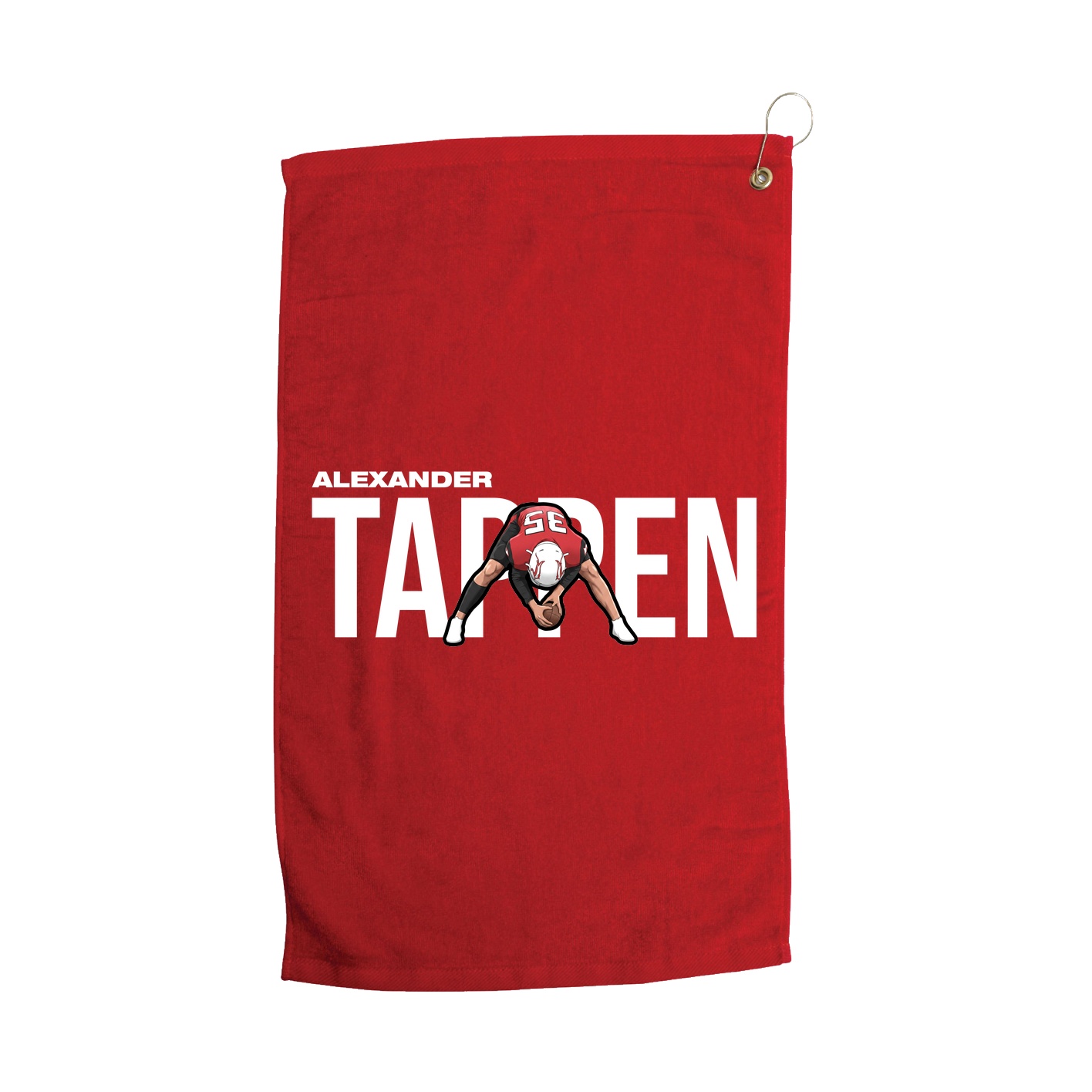 Golf Towel — Player Name in Red