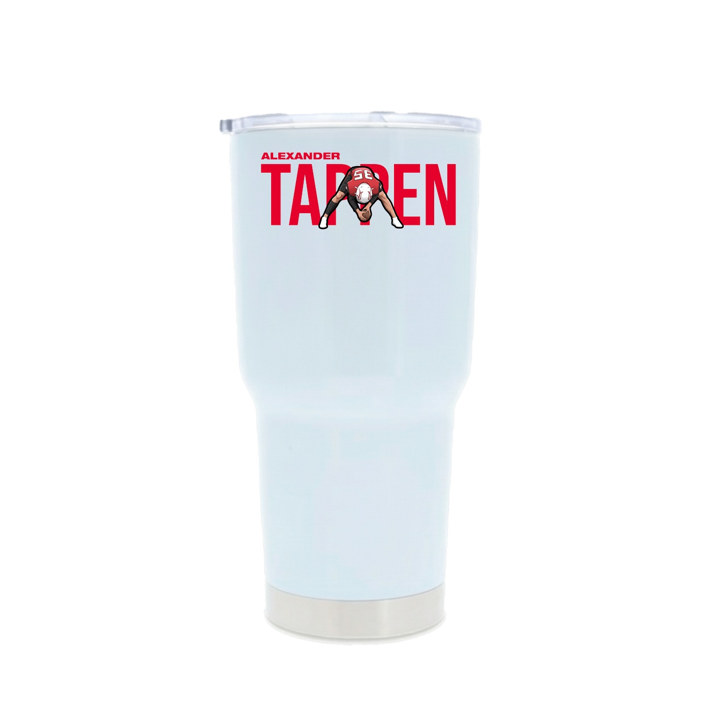 30oz Stainless Steel Tumbler — Player Name in White