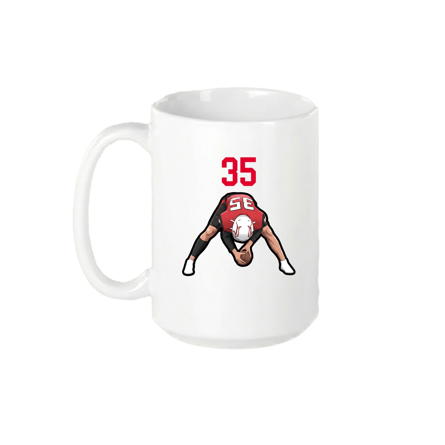 15oz Coffee Mug — Number Top in White