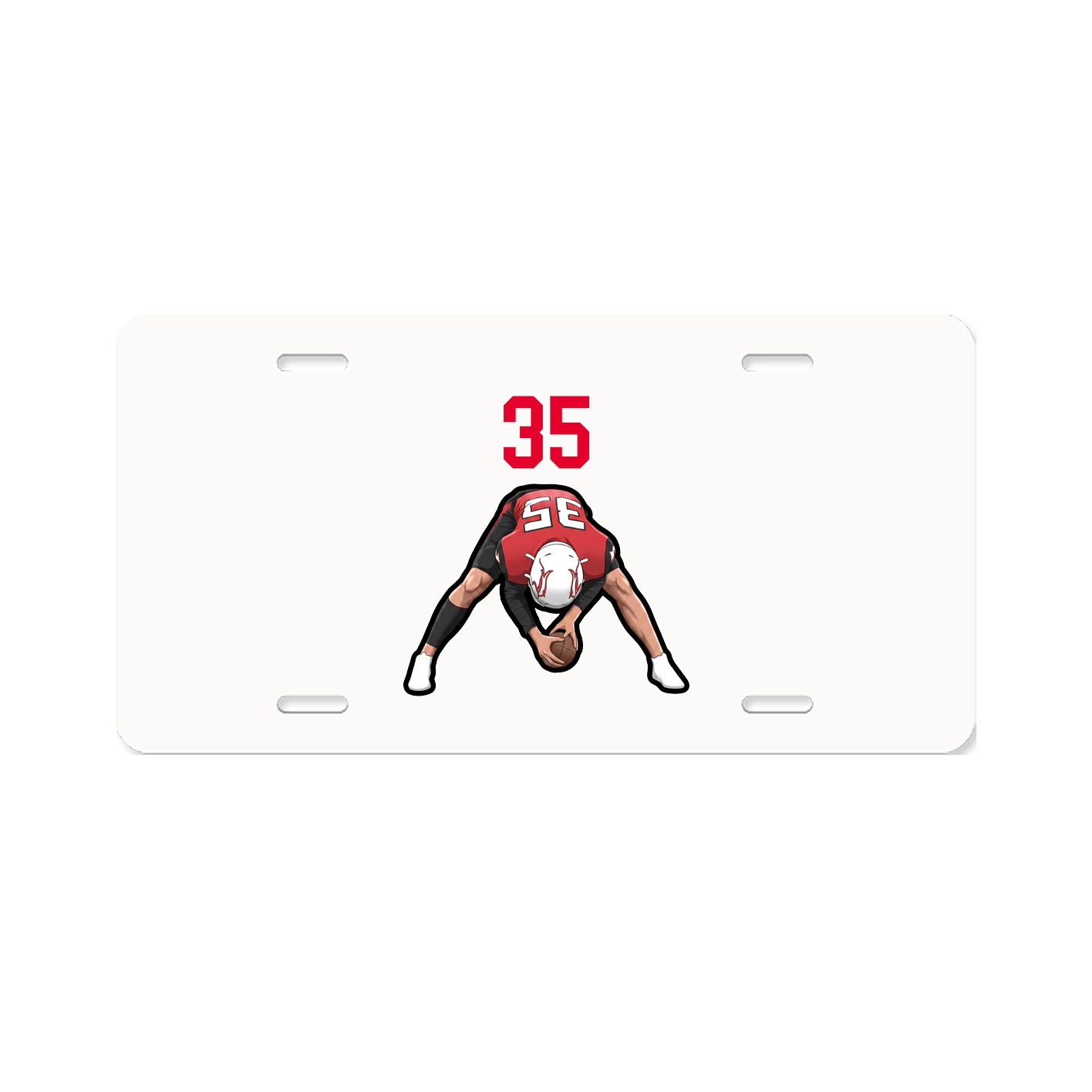 License Plate — Number Top in Classic
