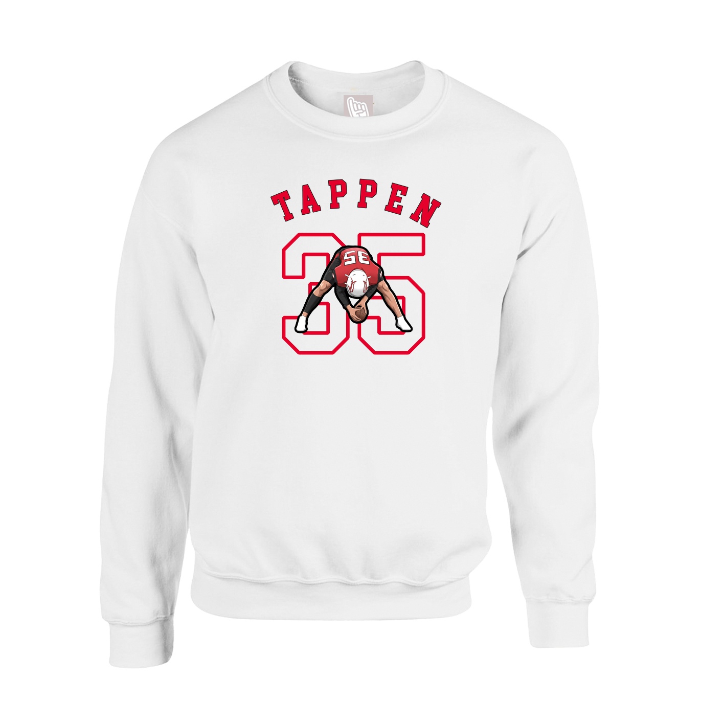 Fleece Crew — Shirsey Arch in White