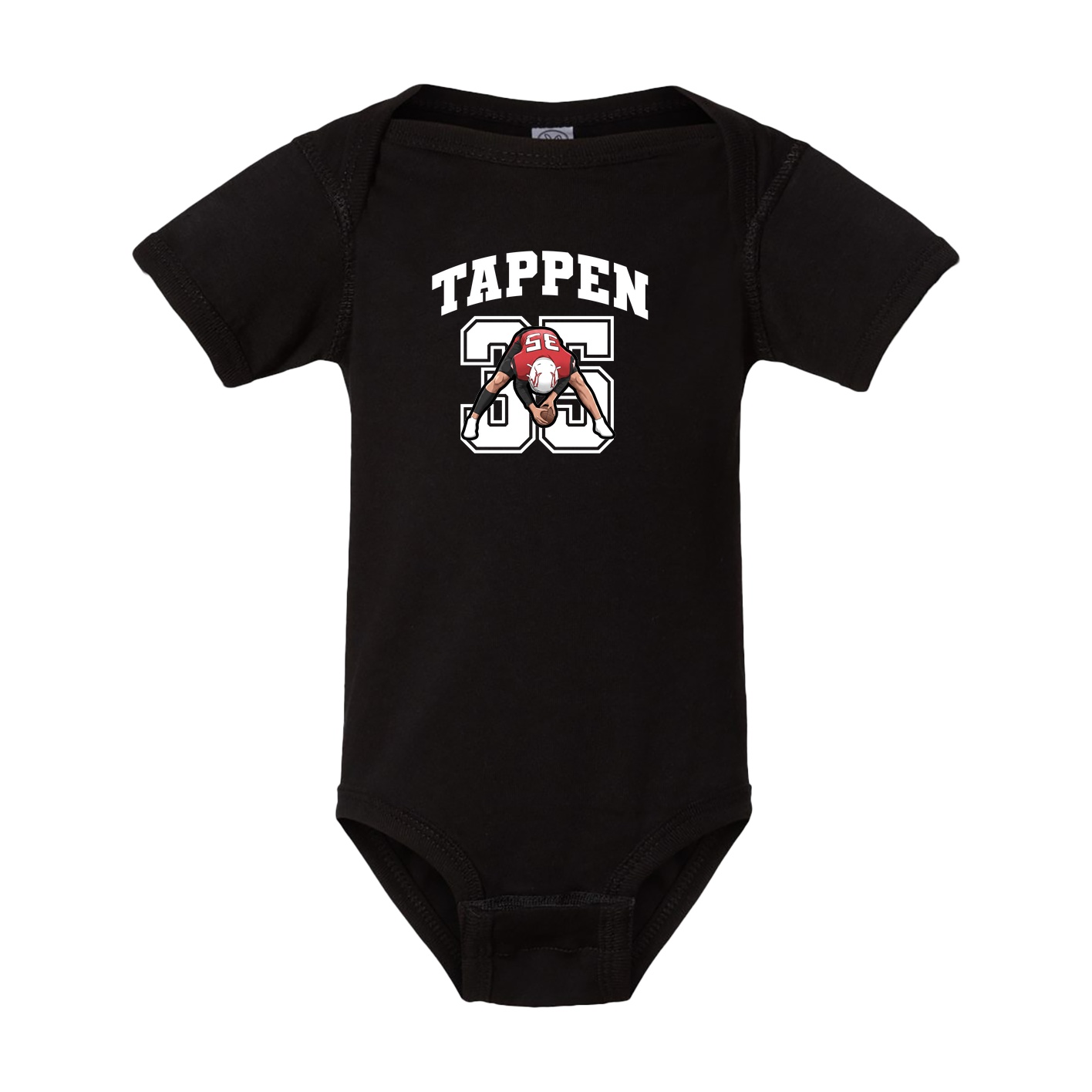Baby Onesie — Number in Black