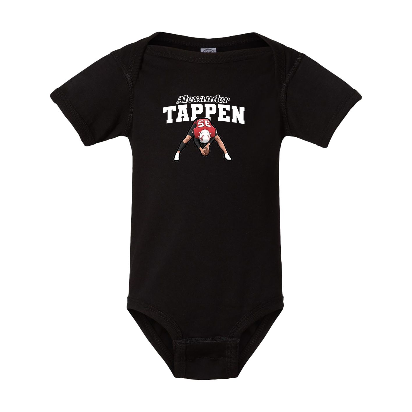 Baby Onesie — Name Arch in Black