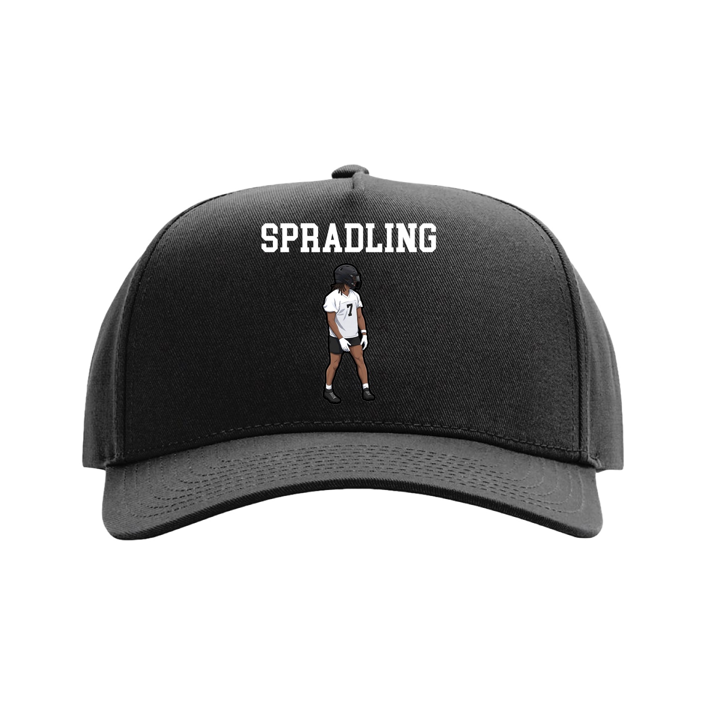 Full Fabric Five-Panel Champ Cap — Shirsey in Black