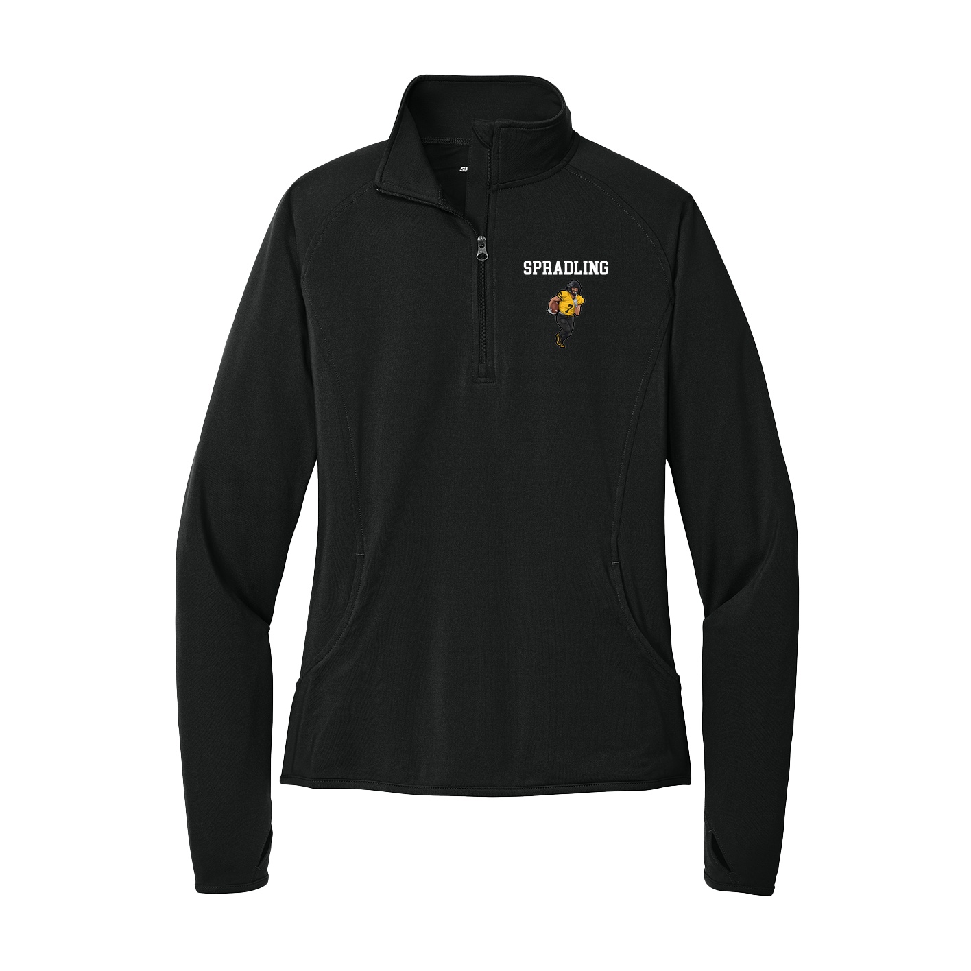 Women's Q-Zip Pullover — Shirsey in Black