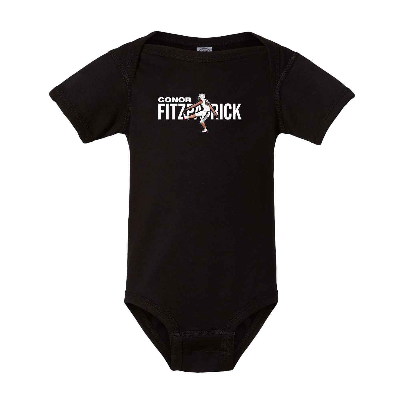 Baby Onesie — Player Name in Black