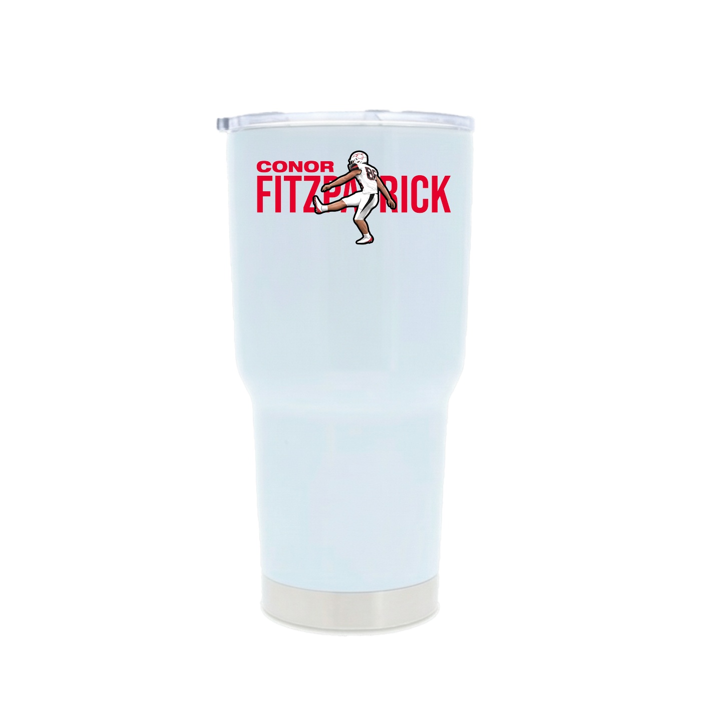 30oz Stainless Steel Tumbler — Player Name in White