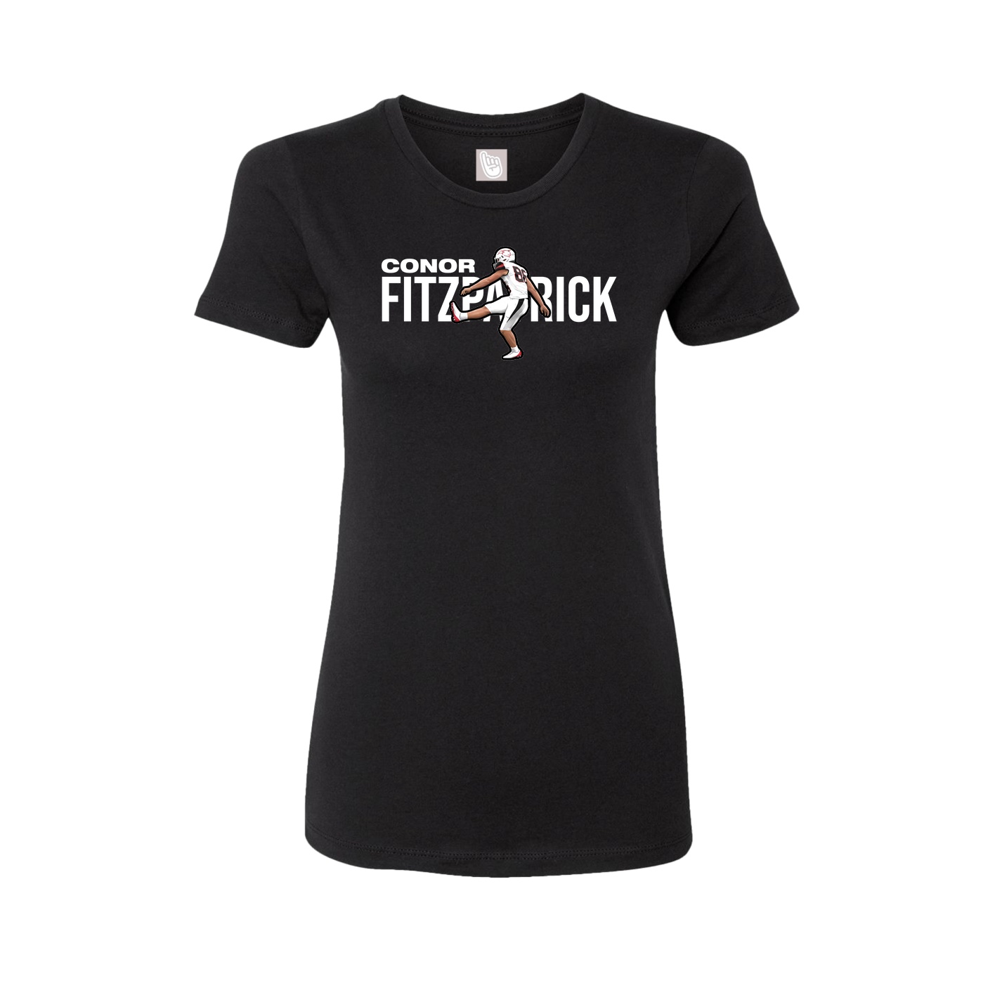 Fitted Women's Tee — Player Name in Black