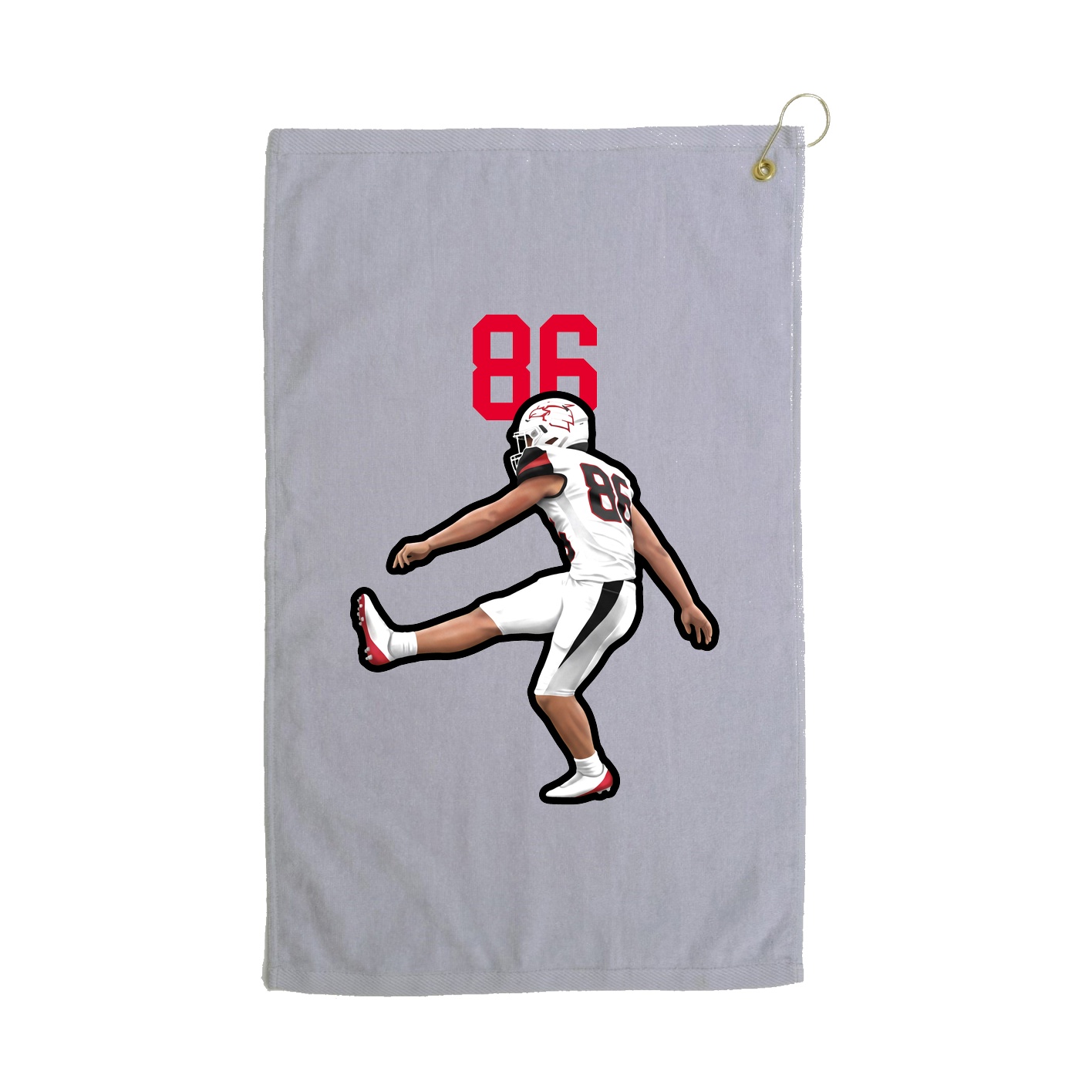 Golf Towel — Number Top in Grey