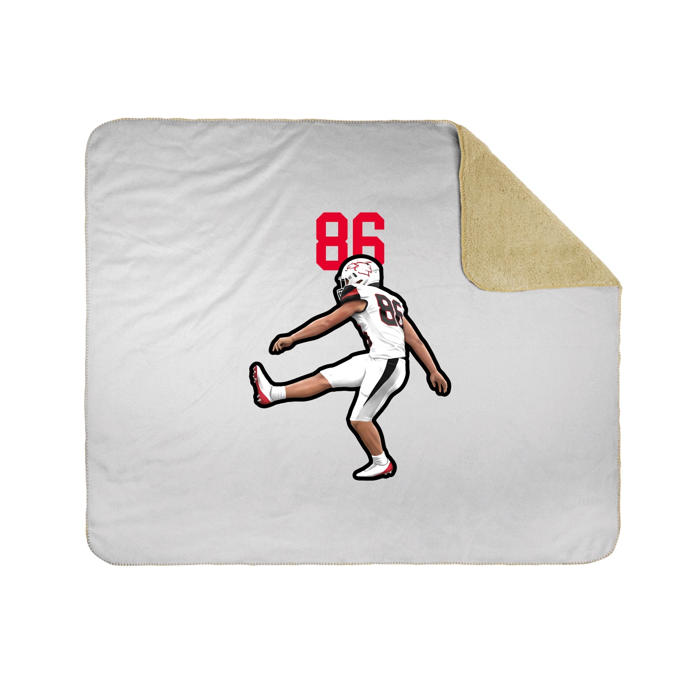Throw Blanket — Number Top in White