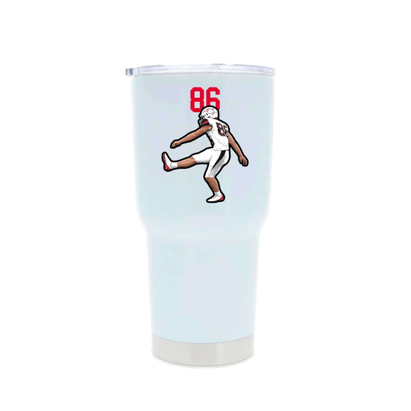30oz Stainless Steel Tumbler — Number Top in White