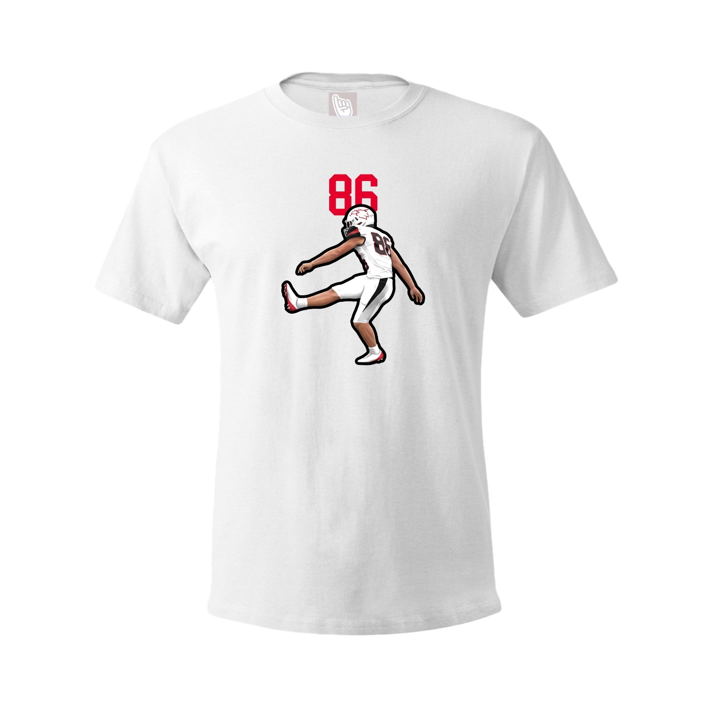 Youth Tee — Number Top in White