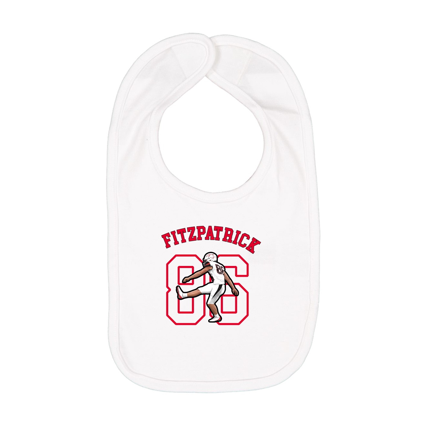 Infant Bib — Shirsey Arch in White