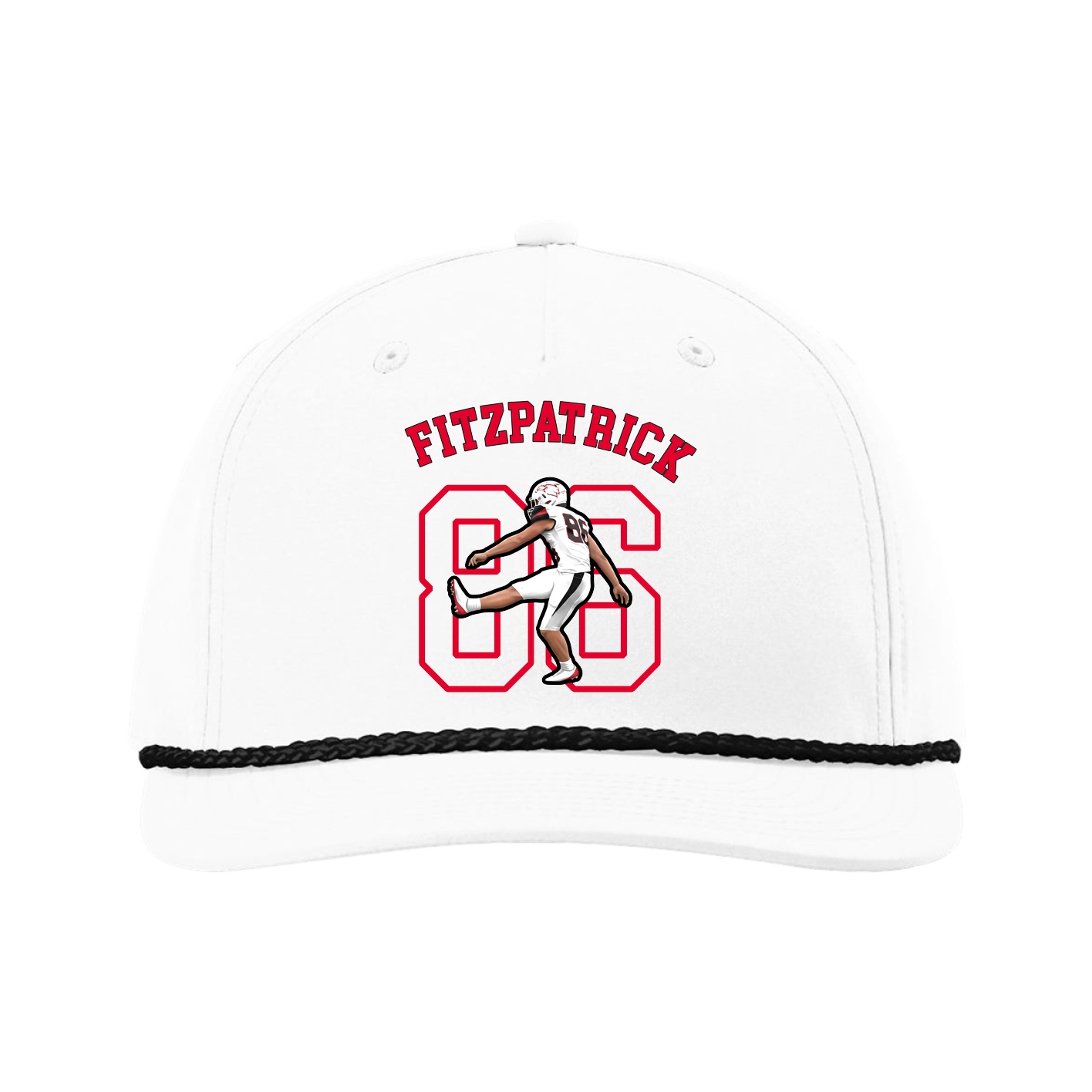 Five-Panel Classic Rope Cap — Shirsey Arch in White