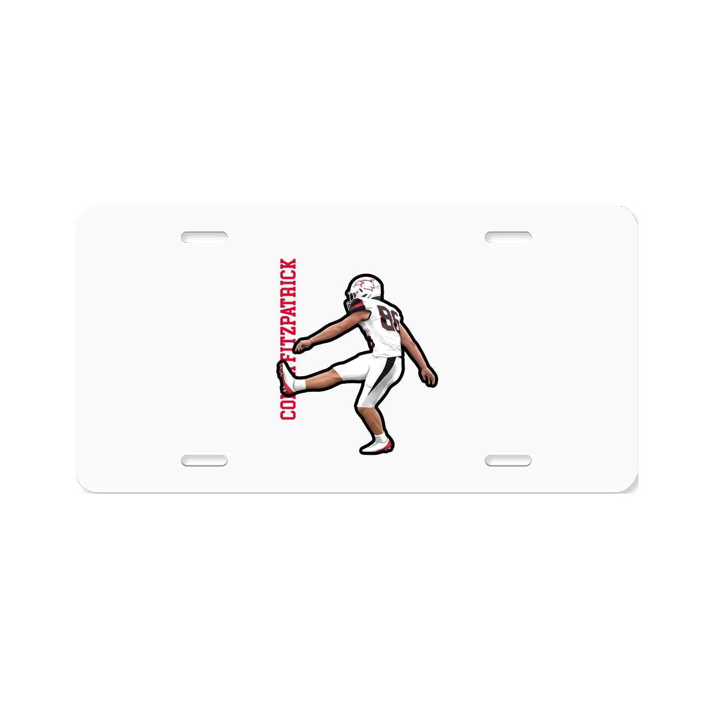 License Plate — Name Vertical in Classic