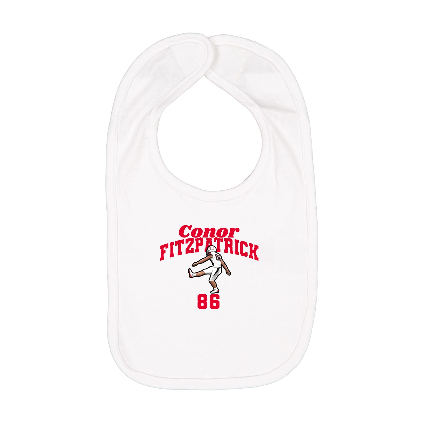 Infant Bib — Signature Arch in White