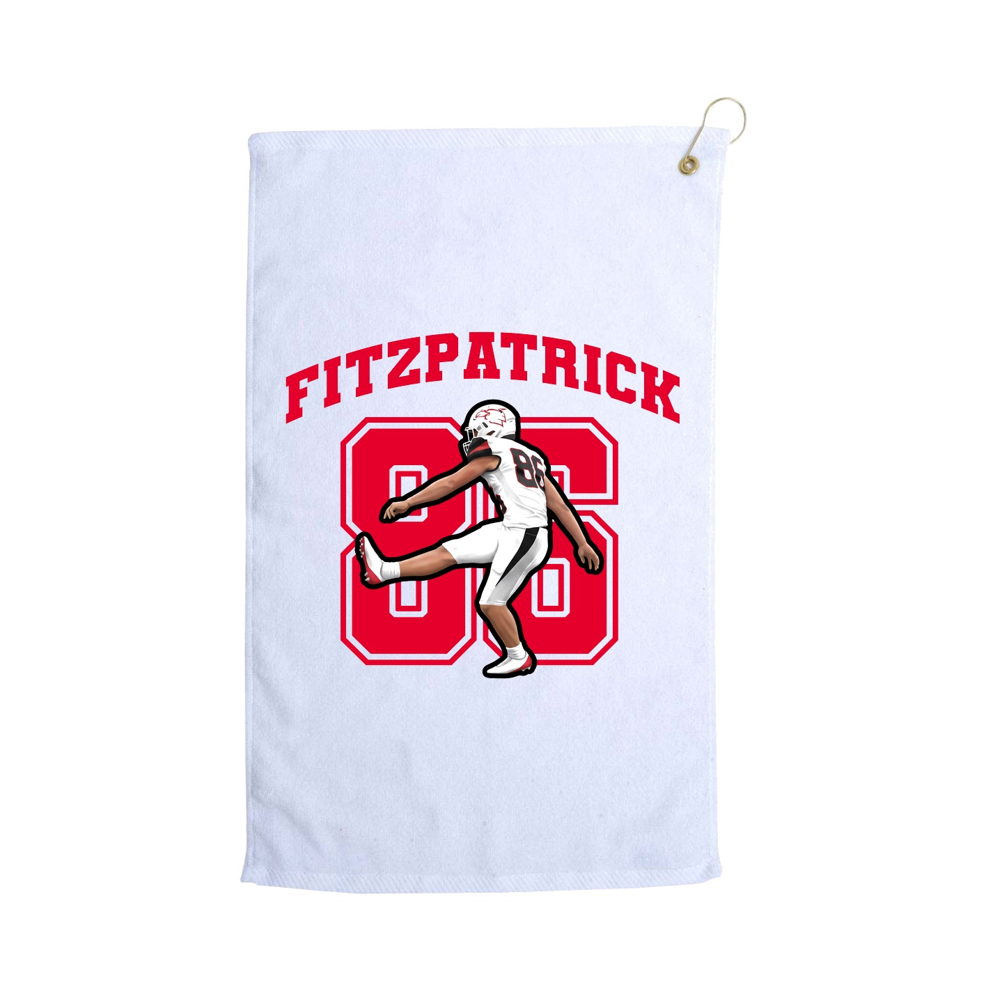 Golf Towel — Number in White