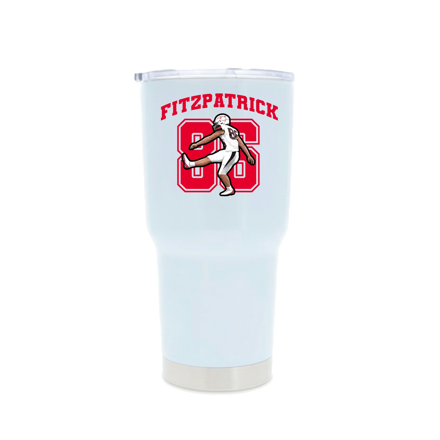 30oz Stainless Steel Tumbler — Number in White