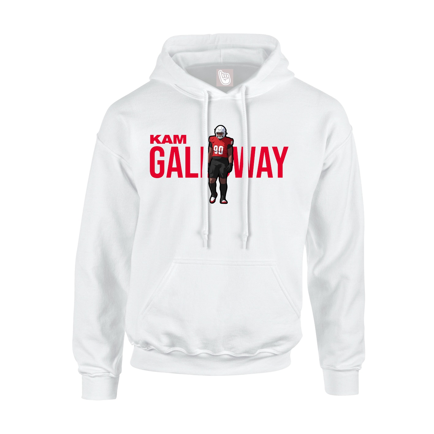 Youth Hoodie — Player Name in White