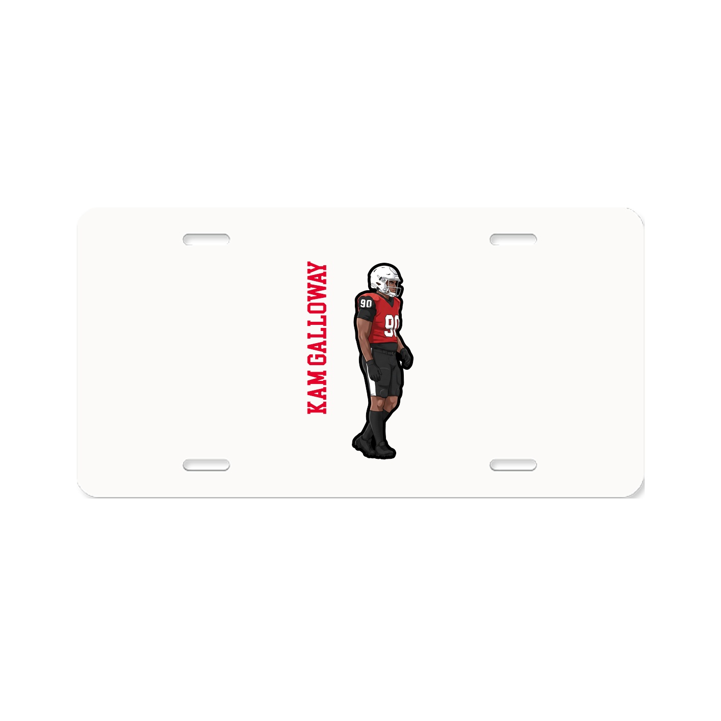 License Plate — Name Vertical in Classic