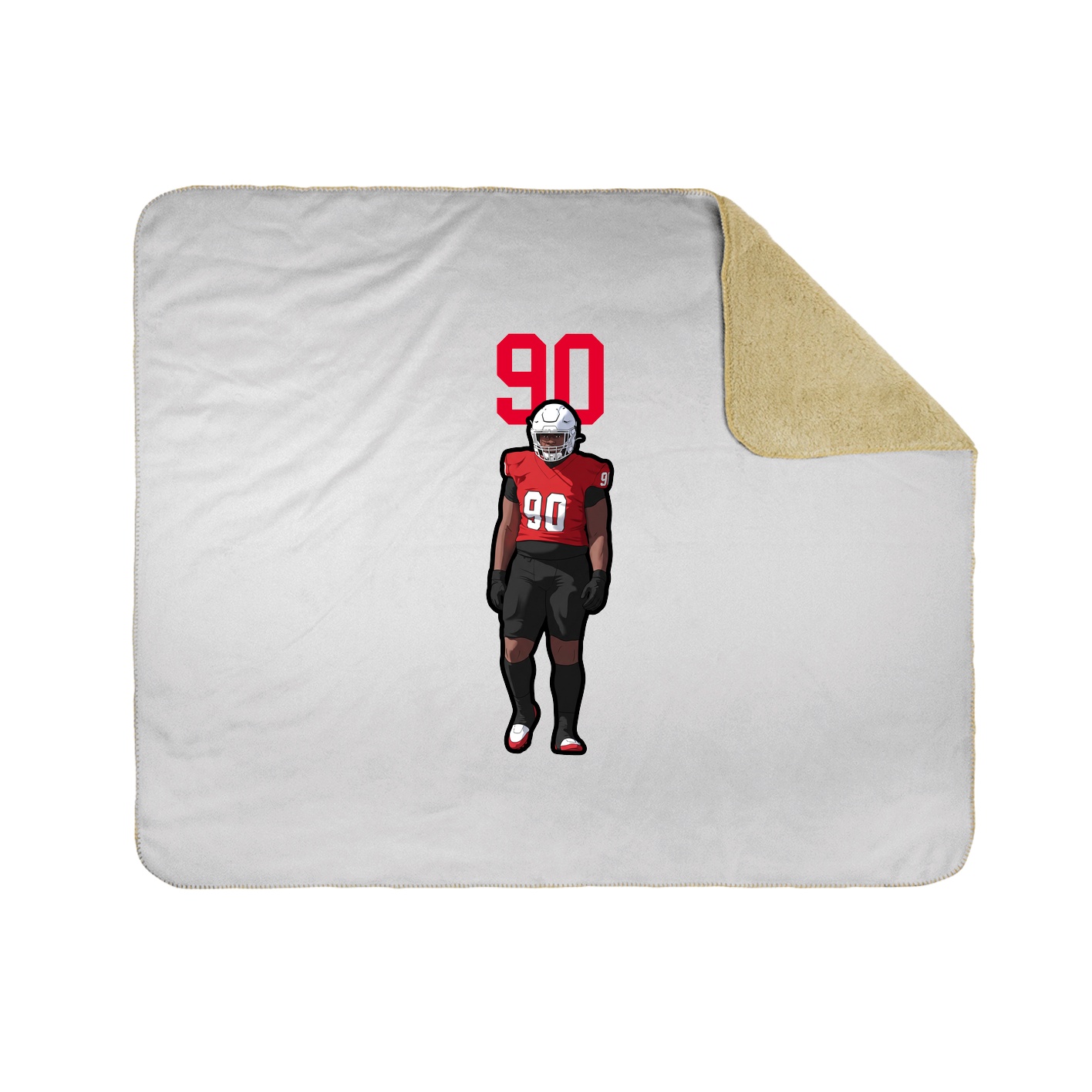 Throw Blanket — Number Top in White