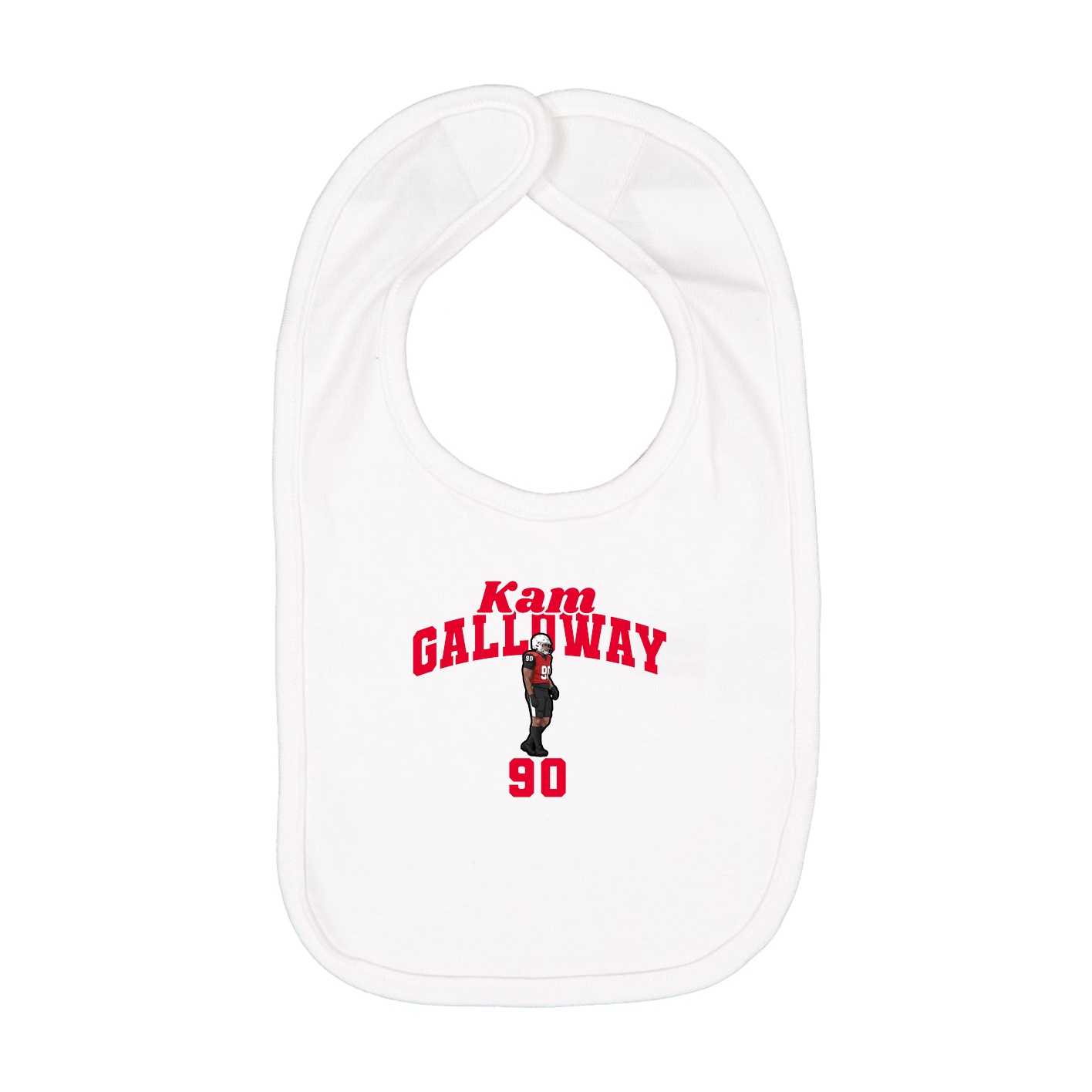 Infant Bib — Signature Arch in White