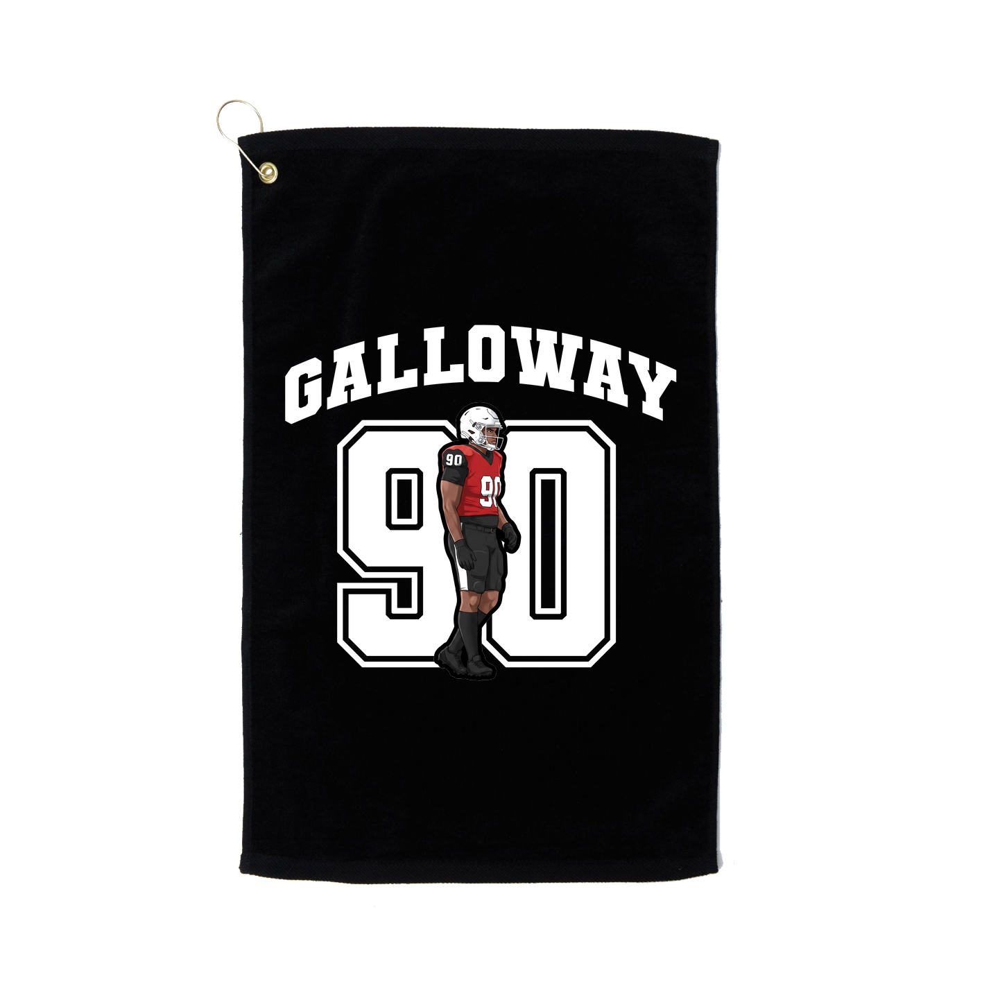 Golf Towel — Number in Black