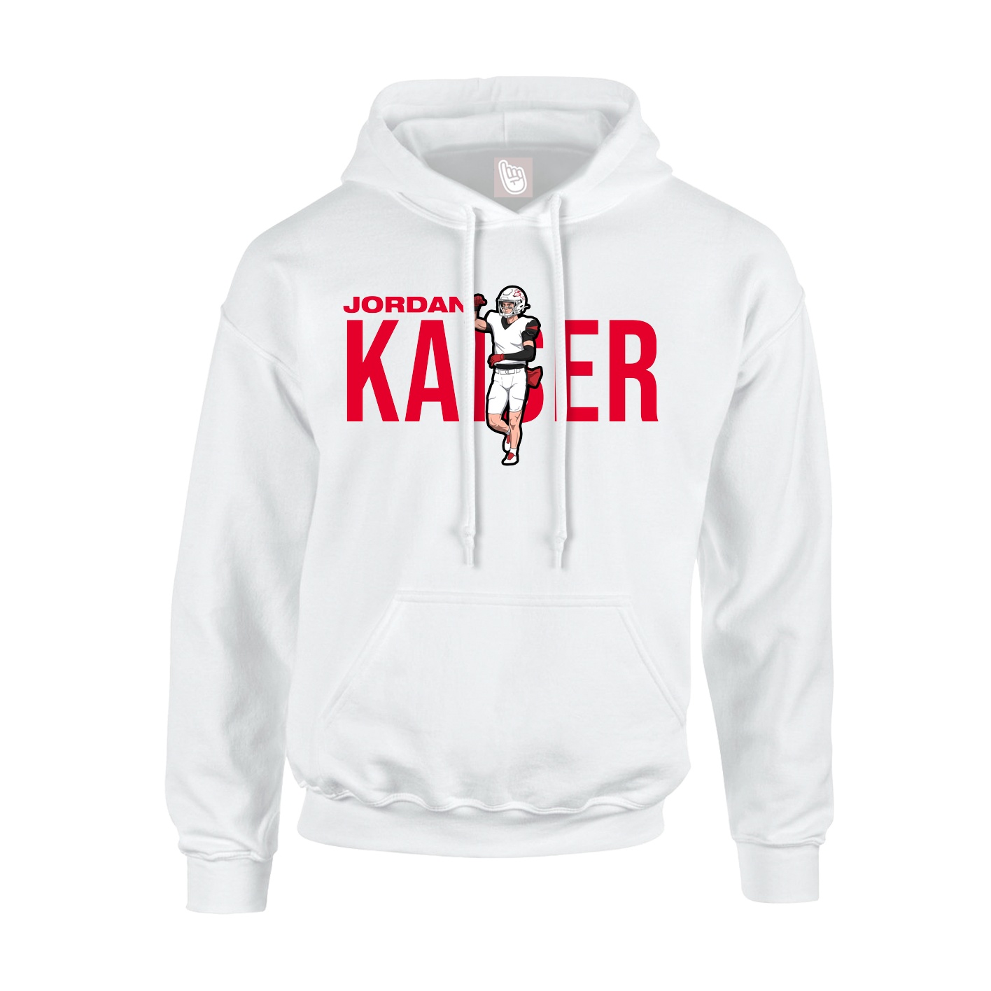 Youth Hoodie — Player Name in White