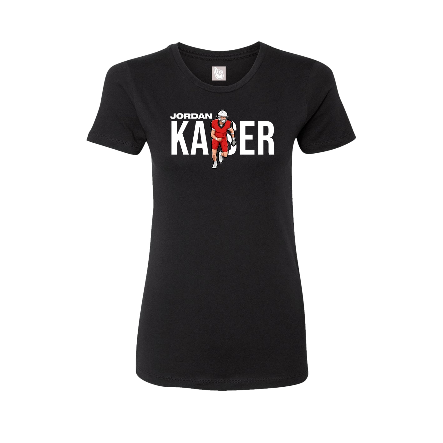 Fitted Women's Tee — Player Name in Black