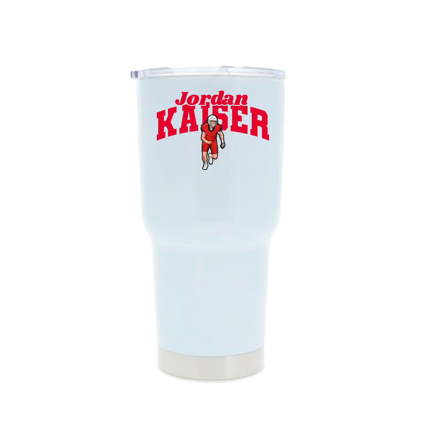 30oz Stainless Steel Tumbler — Signature Arch in White