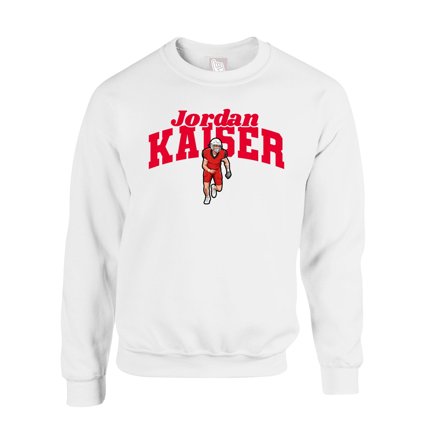 Fleece Crew — Signature Arch in White