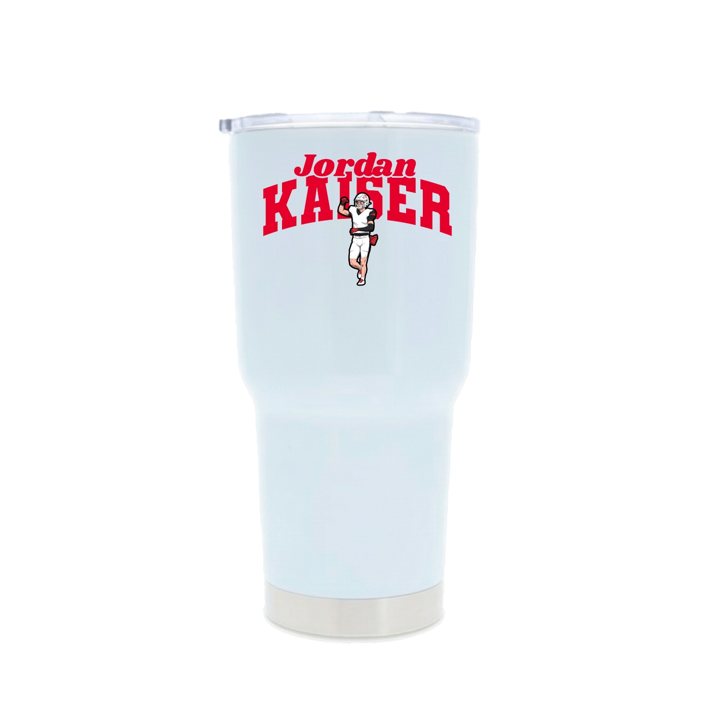30oz Stainless Steel Tumbler — Signature Arch in White
