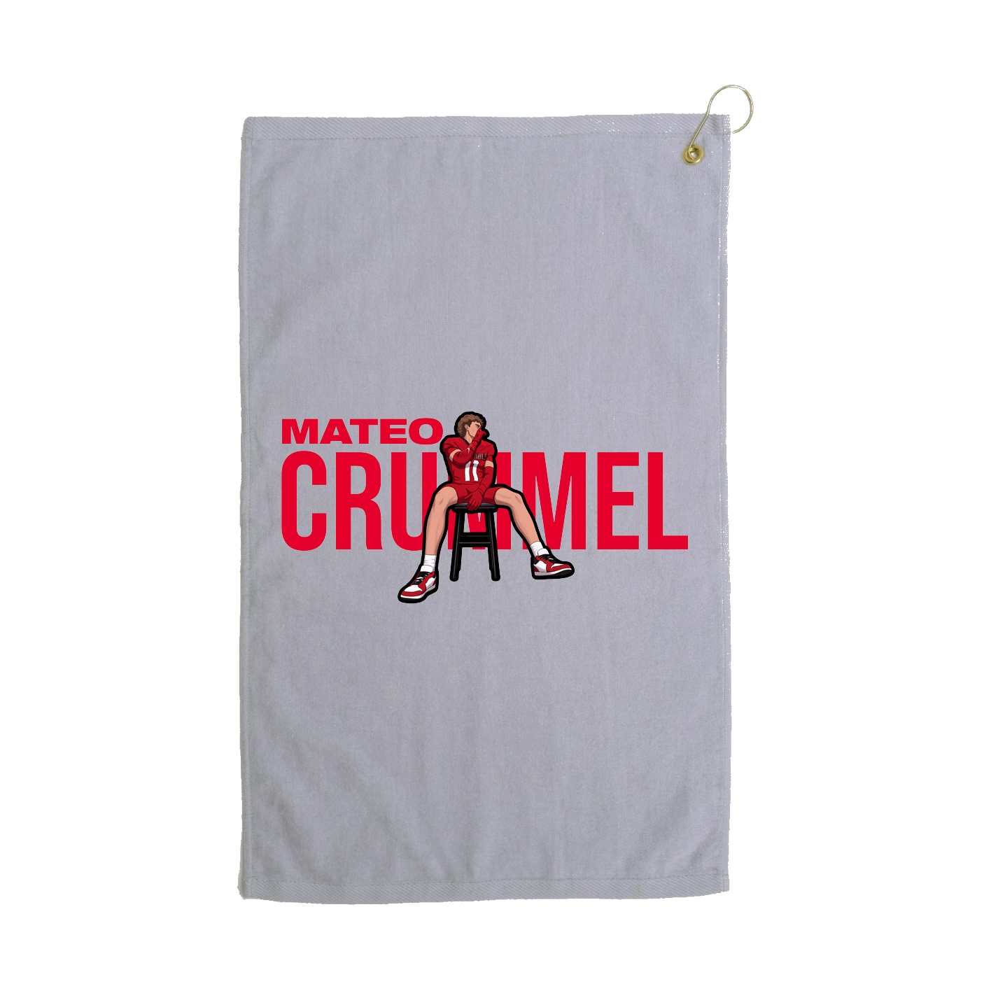 Golf Towel — Player Name in Grey