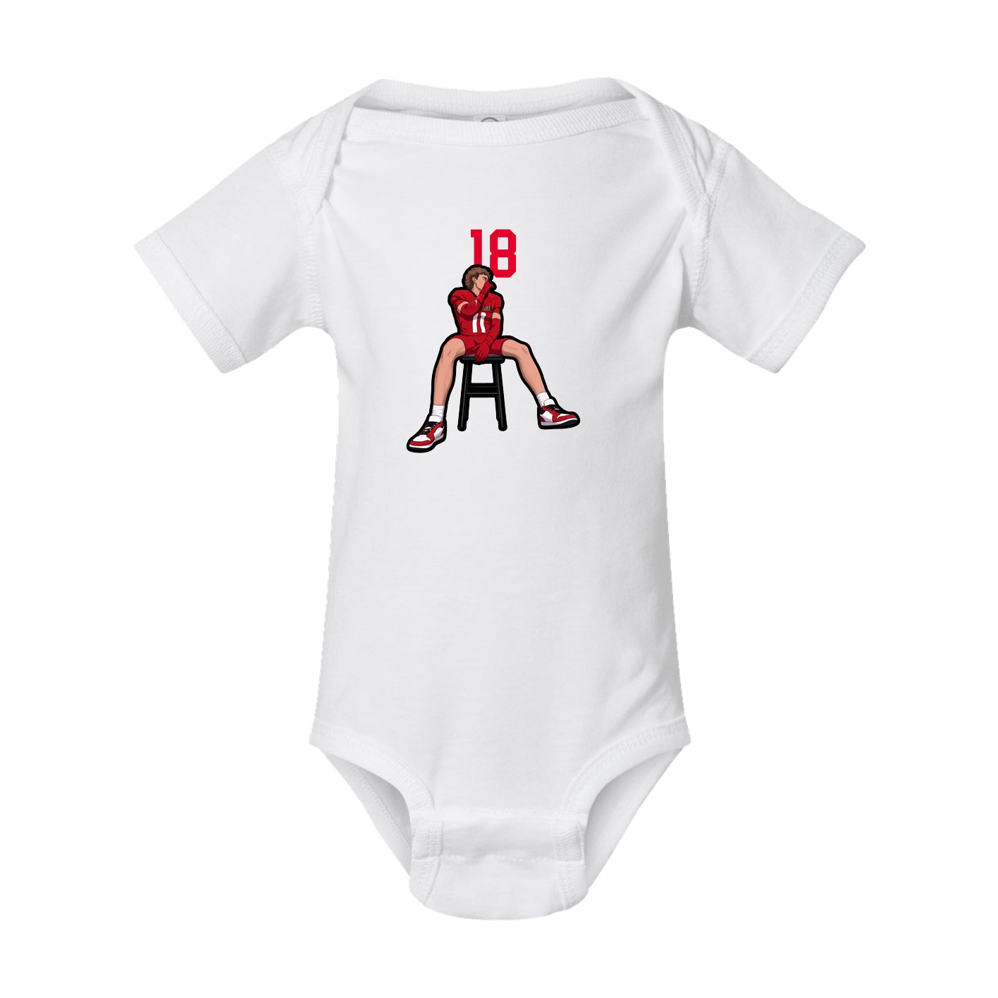 Baby Onesie — Number Top in White