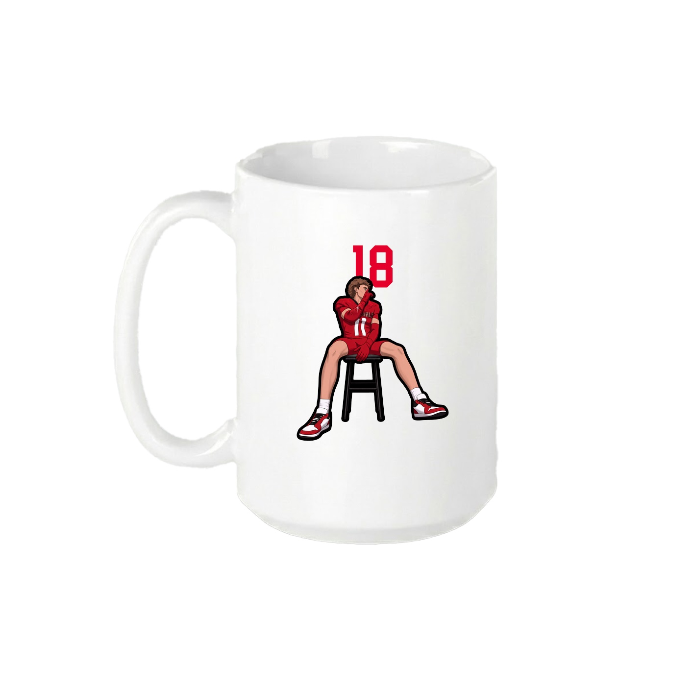 15oz Coffee Mug — Number Top in White