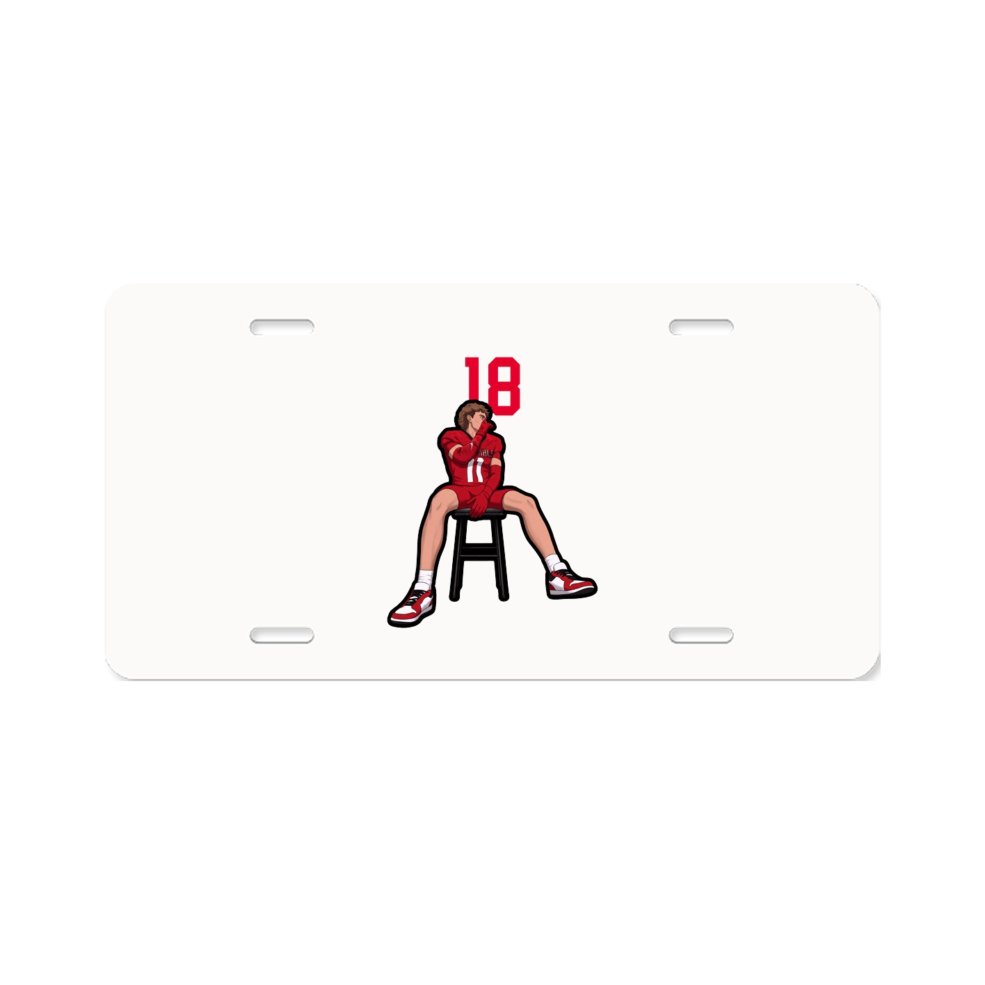 License Plate — Number Top in Classic