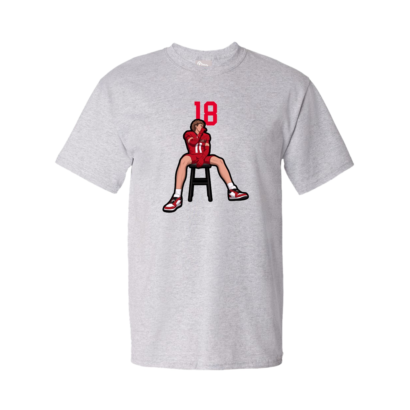Tee — Number Top in Grey