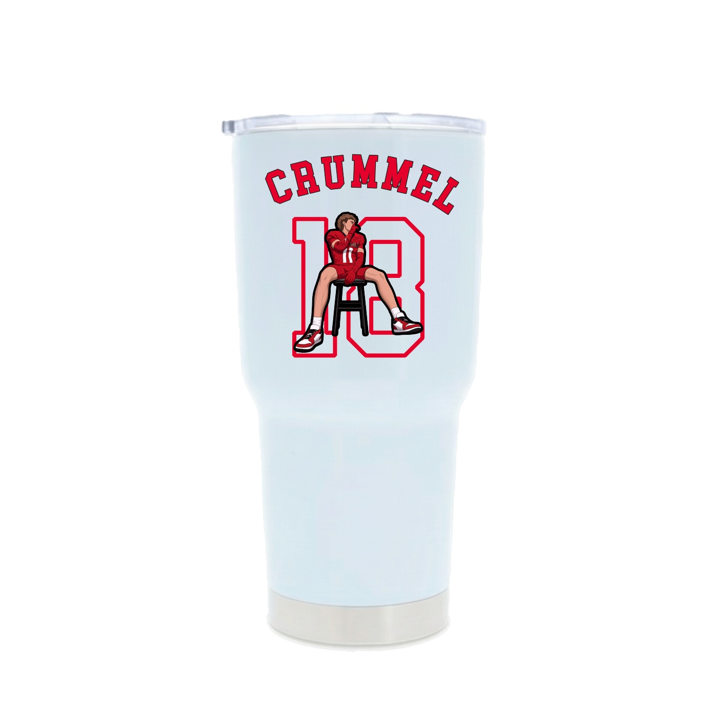30oz Stainless Steel Tumbler — Shirsey Arch in White