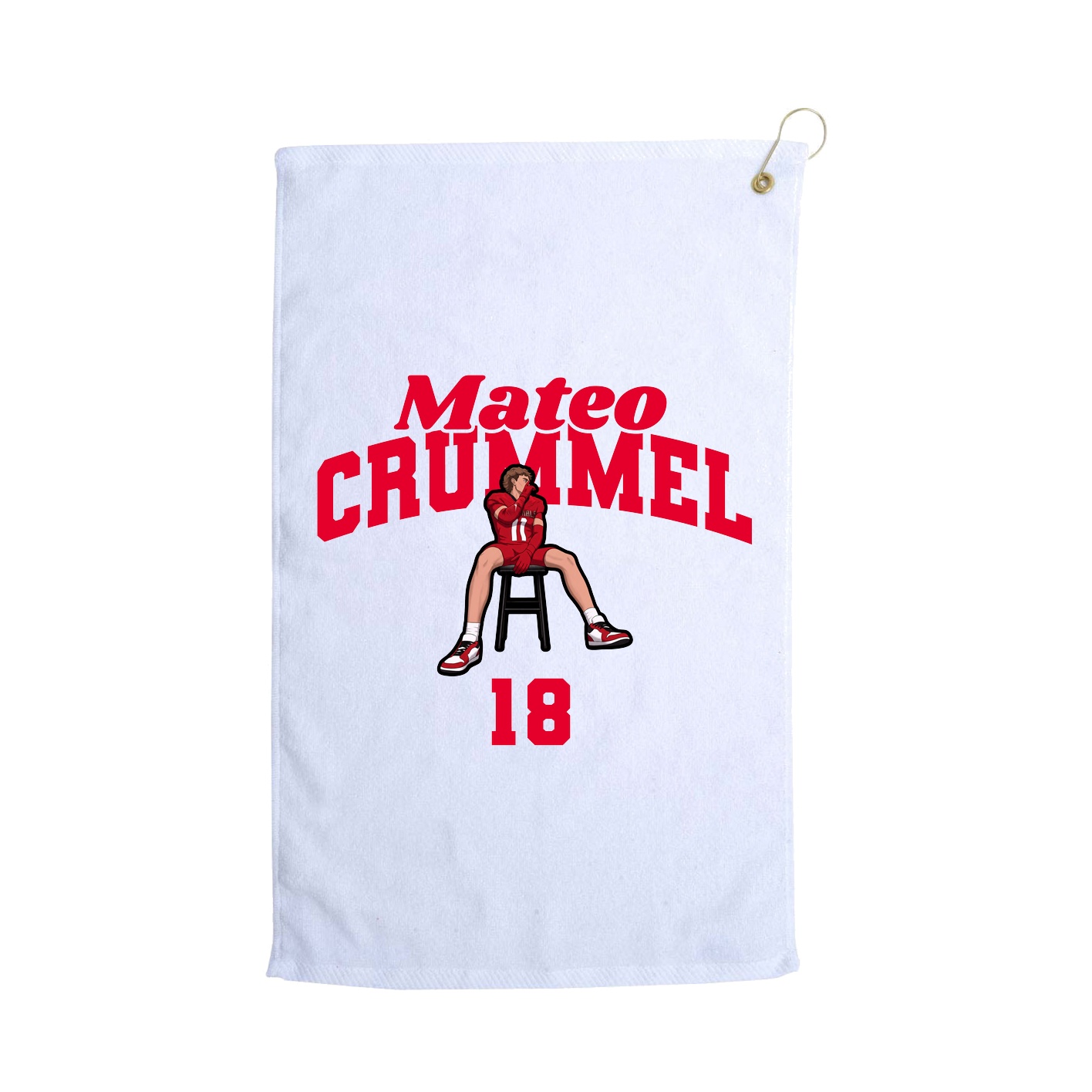 Golf Towel — Signature Arch in White