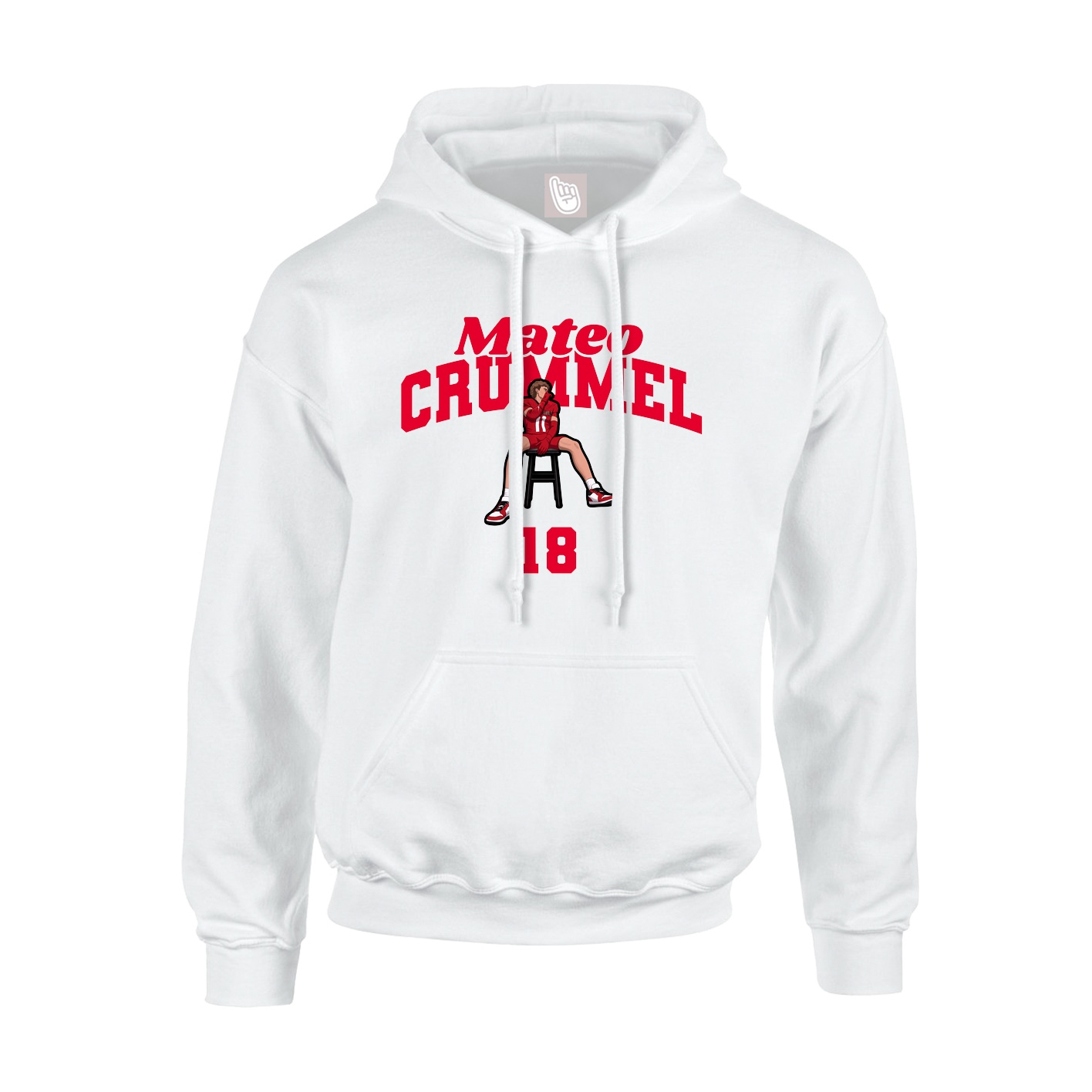 Hoodie — Signature Arch in White