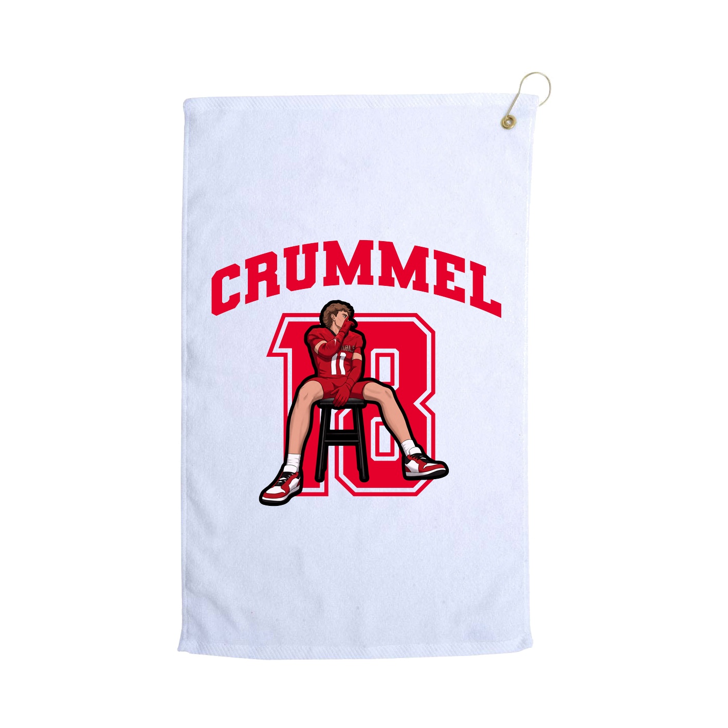 Golf Towel — Number in White