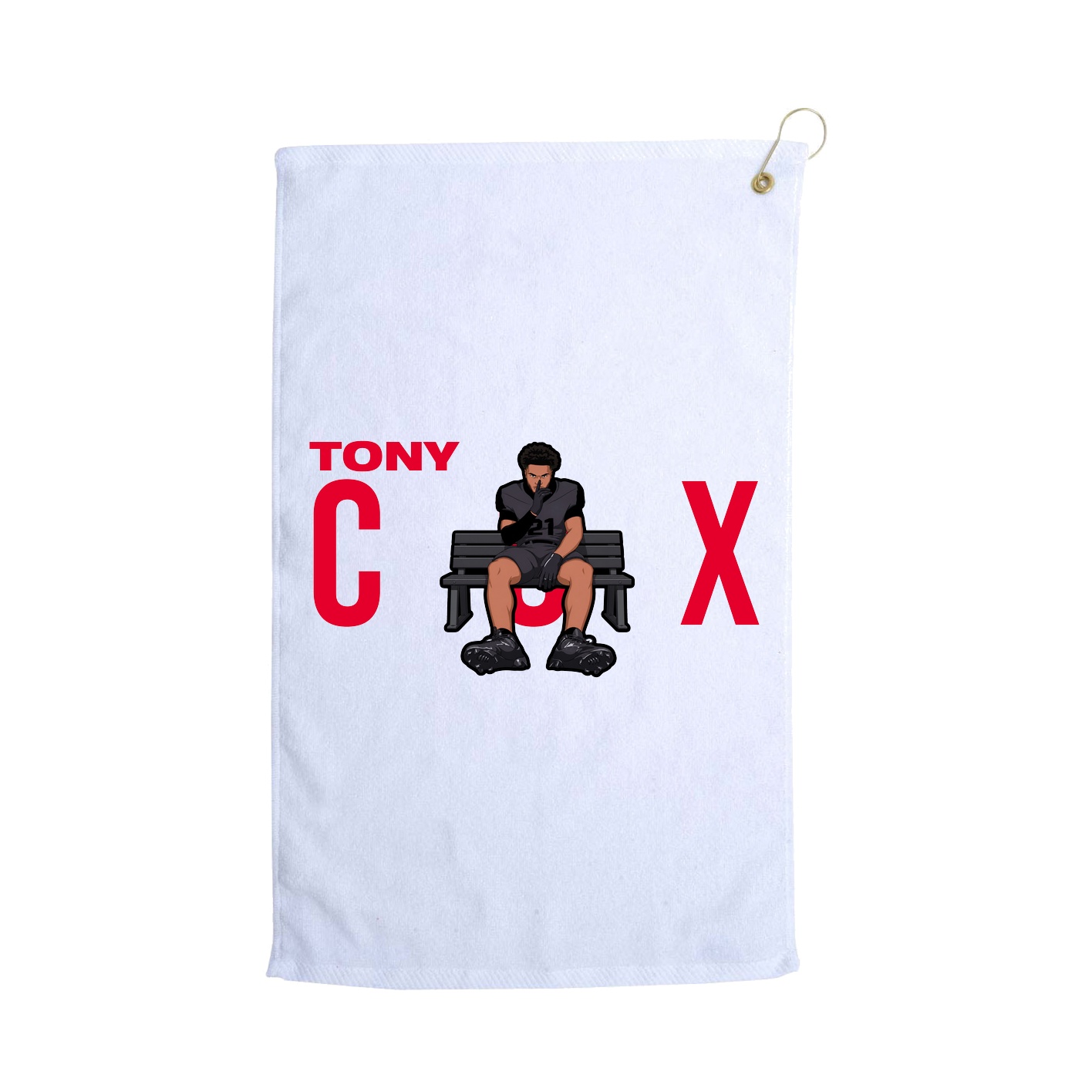 Golf Towel — Player Name in White