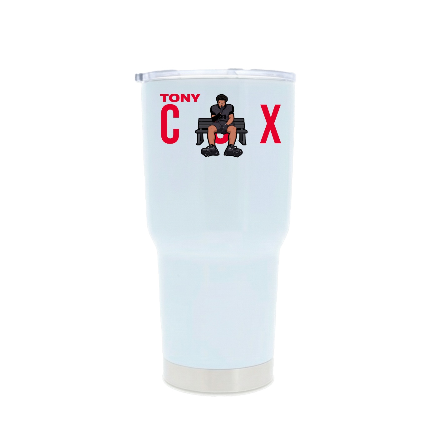 30oz Stainless Steel Tumbler — Player Name in White