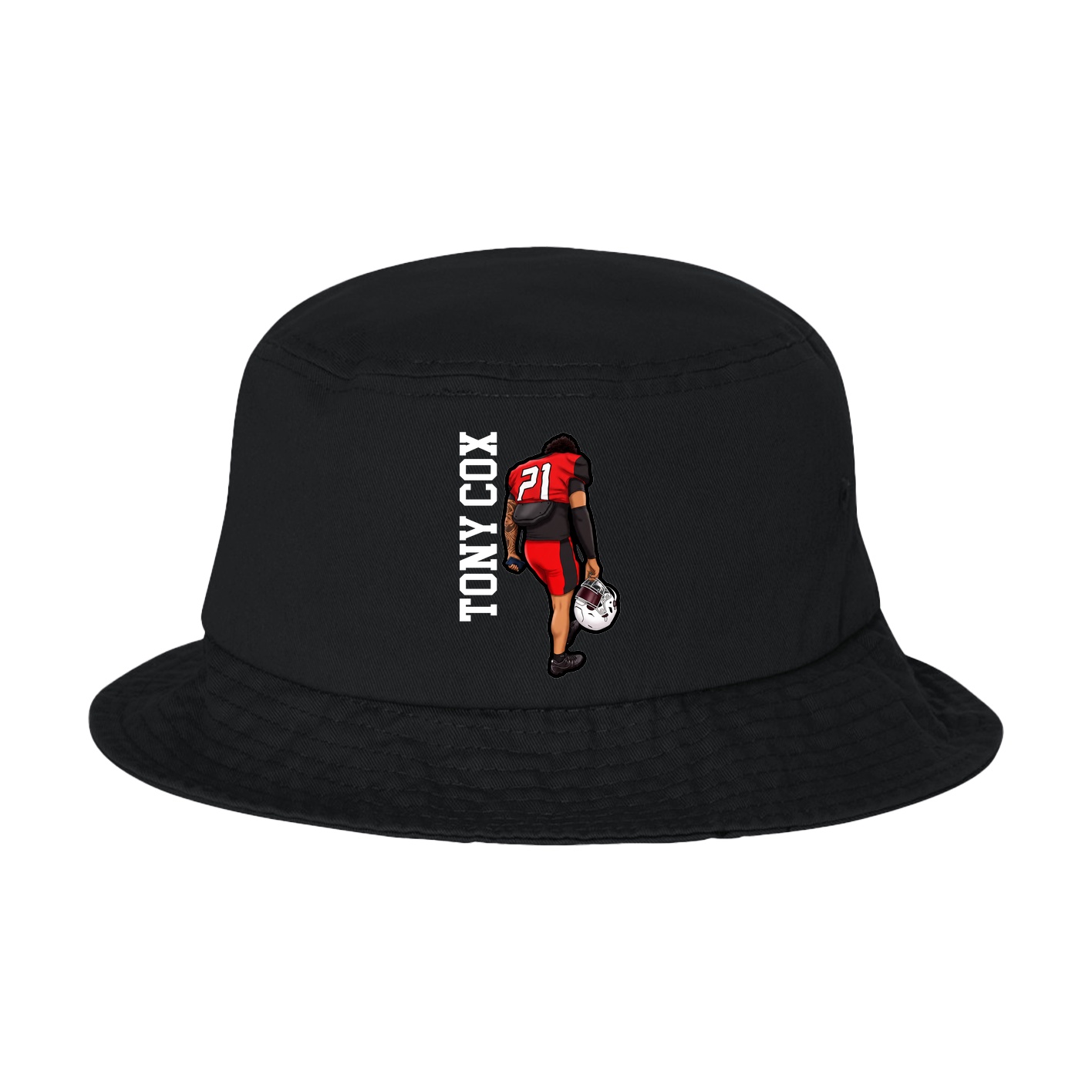 Bucket Cap — Name Vertical in Black
