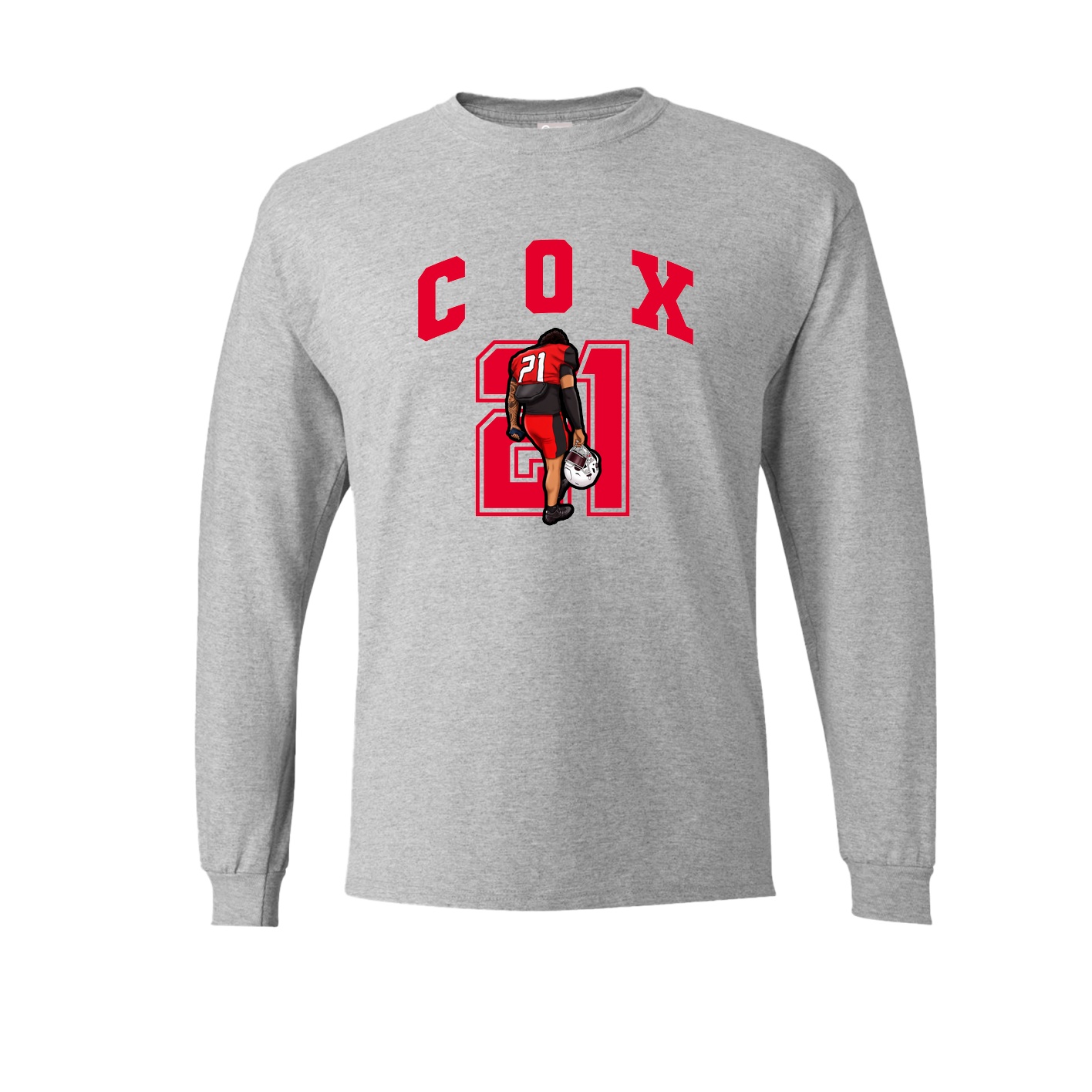 Long Sleeve Tee — Number in Grey